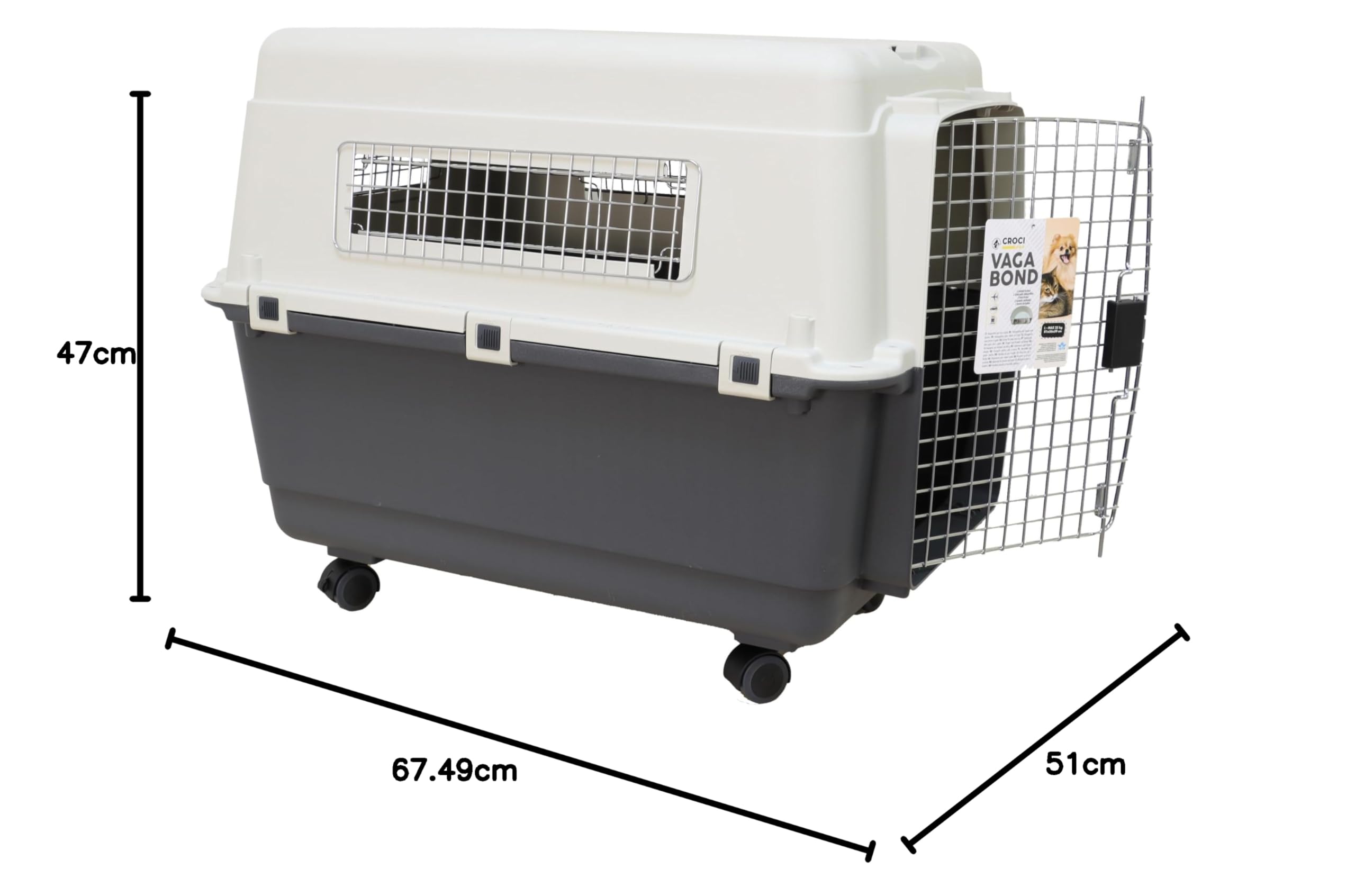 Croci Carrier Vagabond, Taille M, 67,5 x 51 x 47 cm