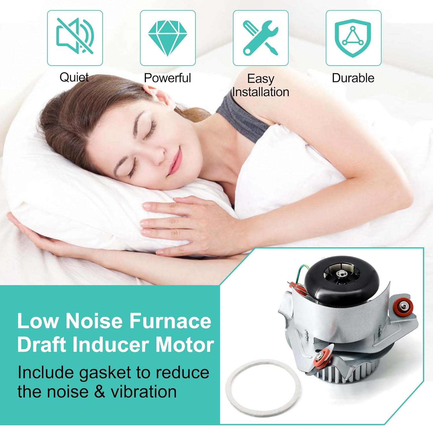 Furnace Draft Inducer Motor Assembly Replace Carrier Bryant Payne 326628-761, 347822-761, 349336-761, Packard 66761 Furnace Blower Motor Bryant Furnace Parts