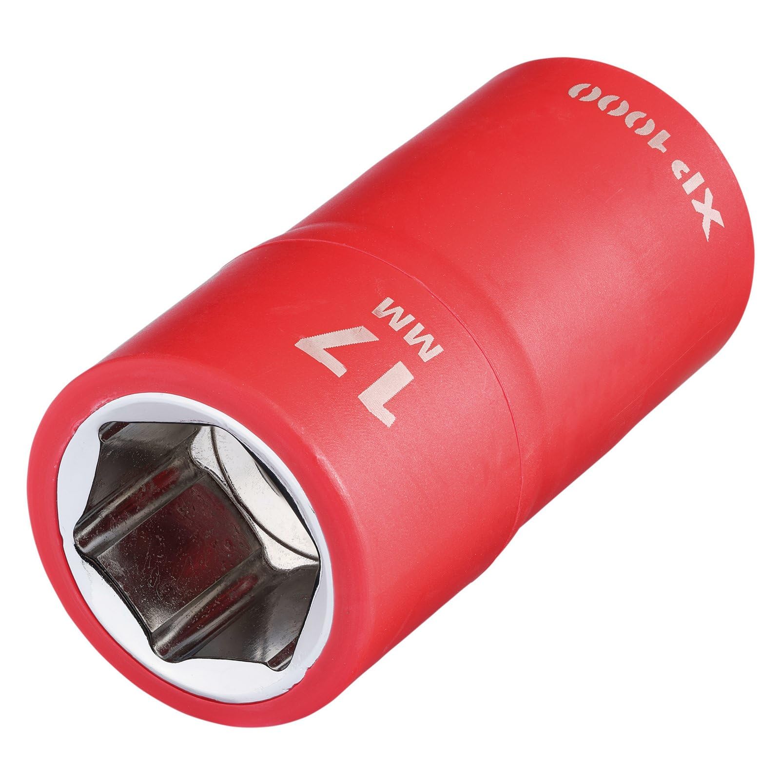 Draper XP1000 17841 VDE Socket, 1/2" Sq. Dr., 17mm, Red