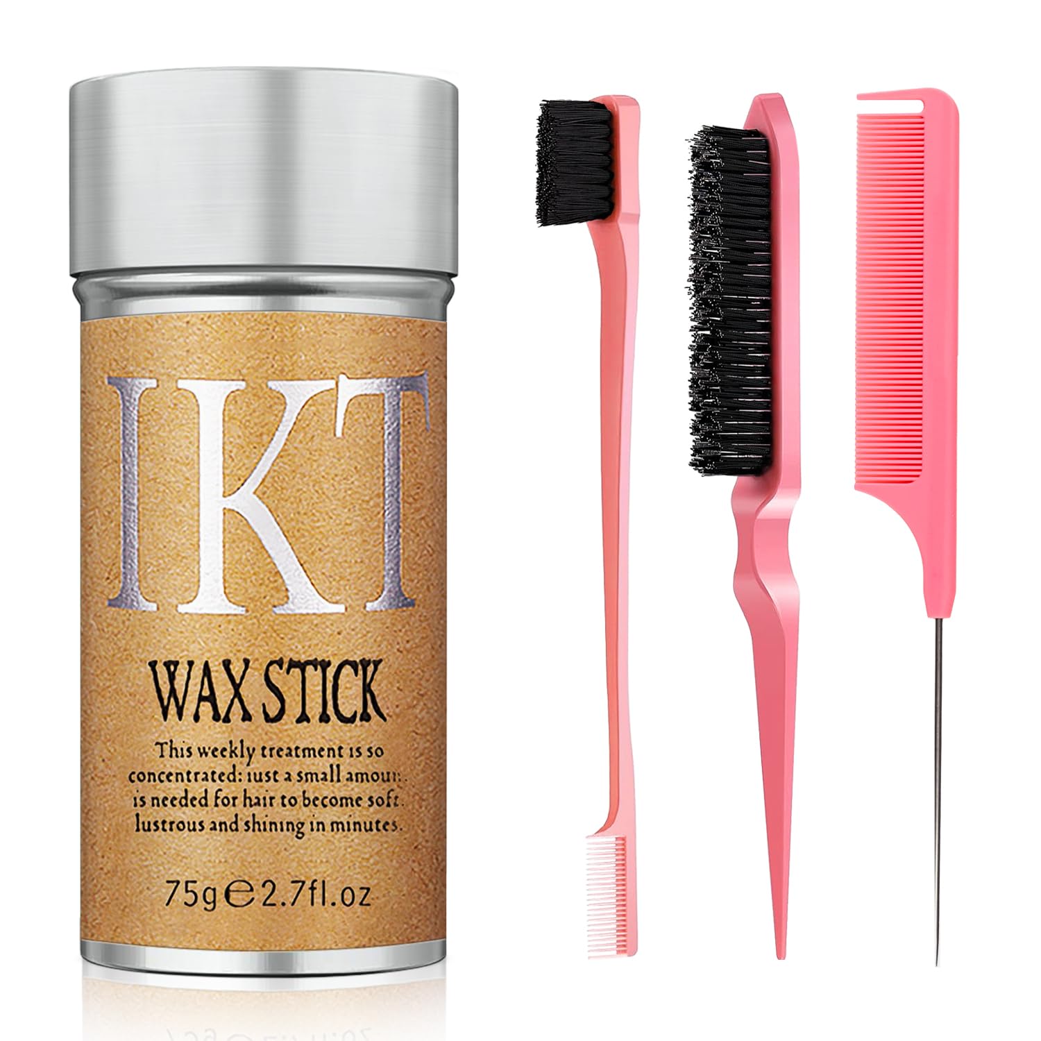 PasaRose Hair Styling Set - Wax Stick, Edge Brush, Tail Comb for Wig Styling and Edge Control