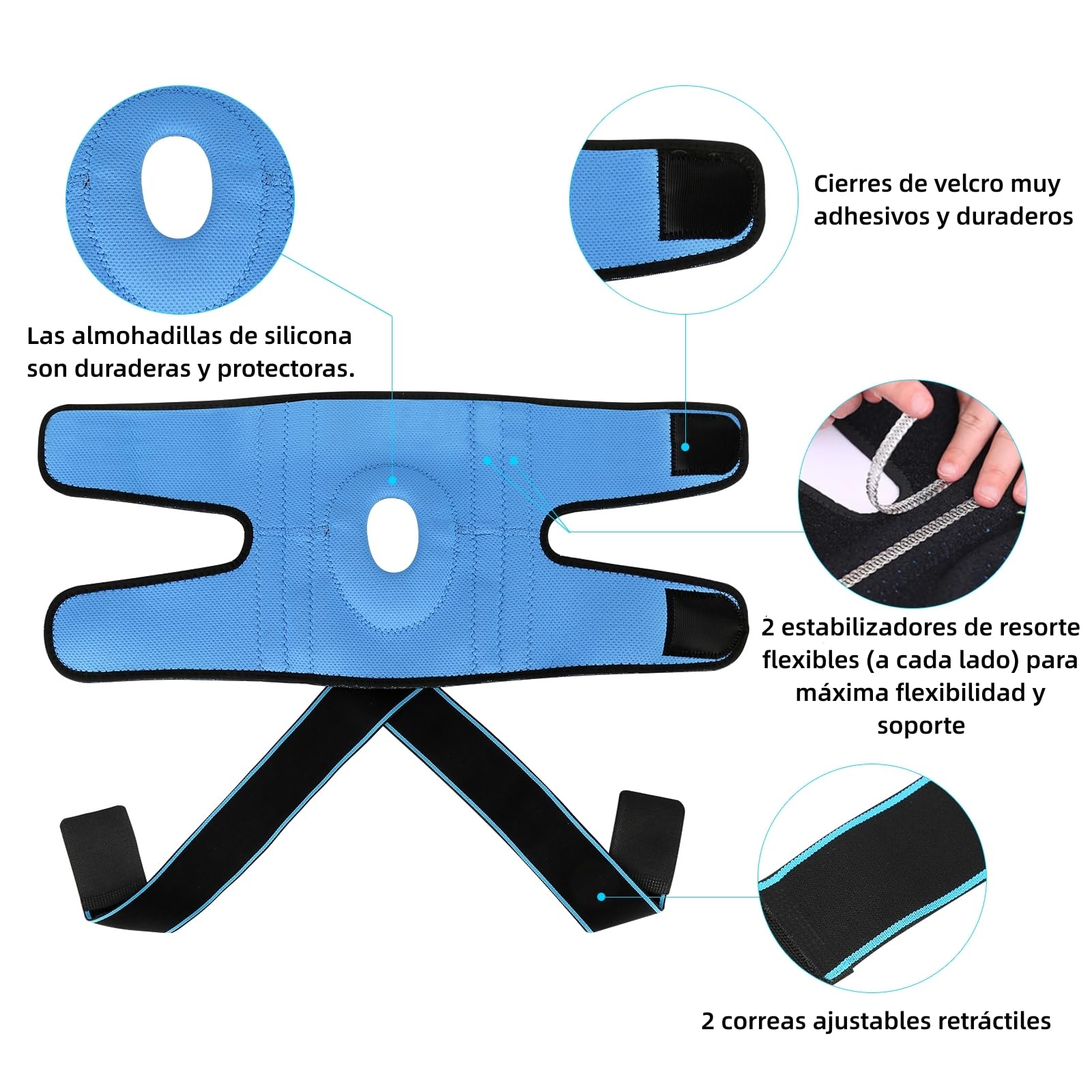 Rodilleras Menisco y Ligamento Deportiva Ajustable Rodillera de Neopreno con Silicona Rodillera Crossfit para Artritis Desgarro de Menisco Tendinitis Correr Unisex 1 Articulo