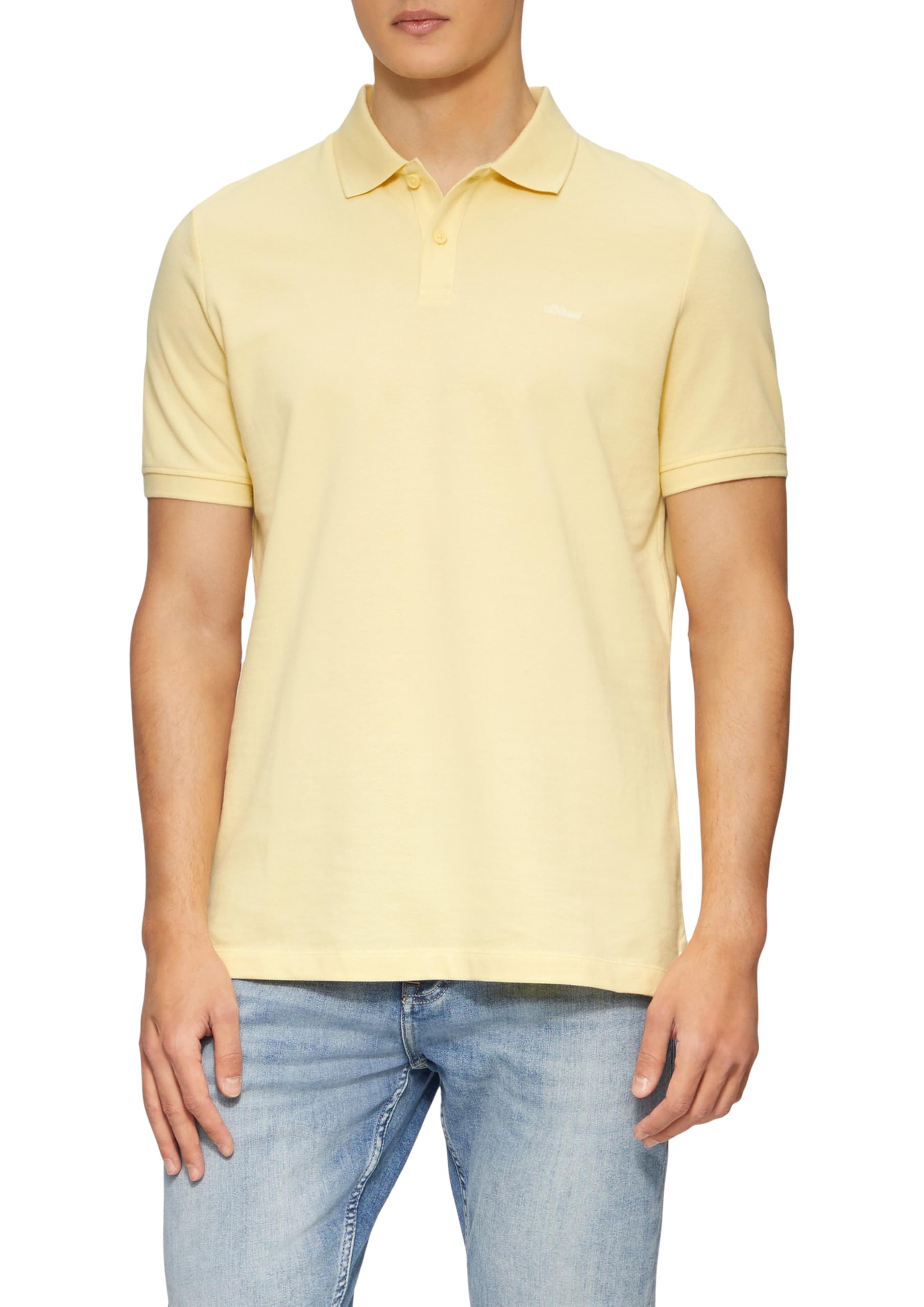 s.Oliver Polo in Cotone piqué, Giallo Chiaro, S