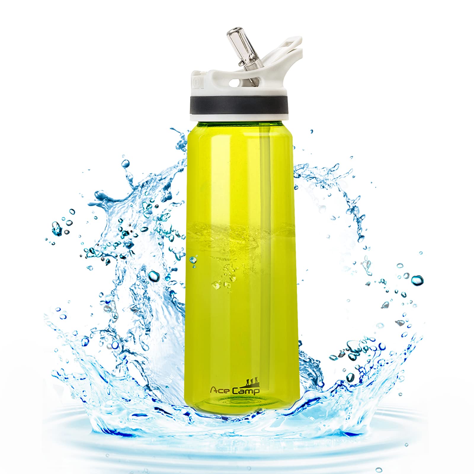 Amazon.com: AceCamp 28Oz Straw Water Bottle Adult, Tritan Plastic