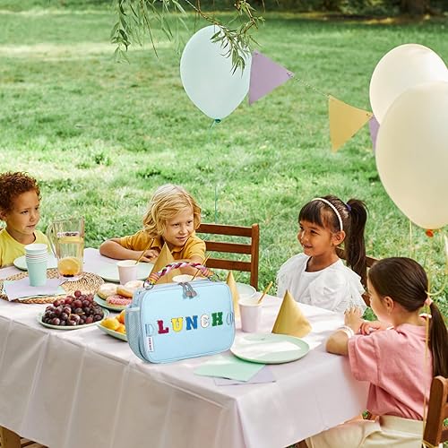 Miniatura 7 de DWBAG Lonchera para niños, niñas, lonchera aislada con asa, lonchera reutilizable para adultos con resistente al agua para el trabajo, viajes y