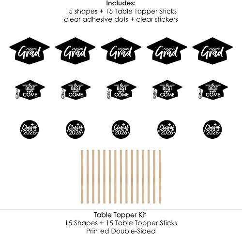 Miniatura 3 de Lo mejor está por venir 2019 - Juego de 15 palillos de mesa para fiesta de graduación