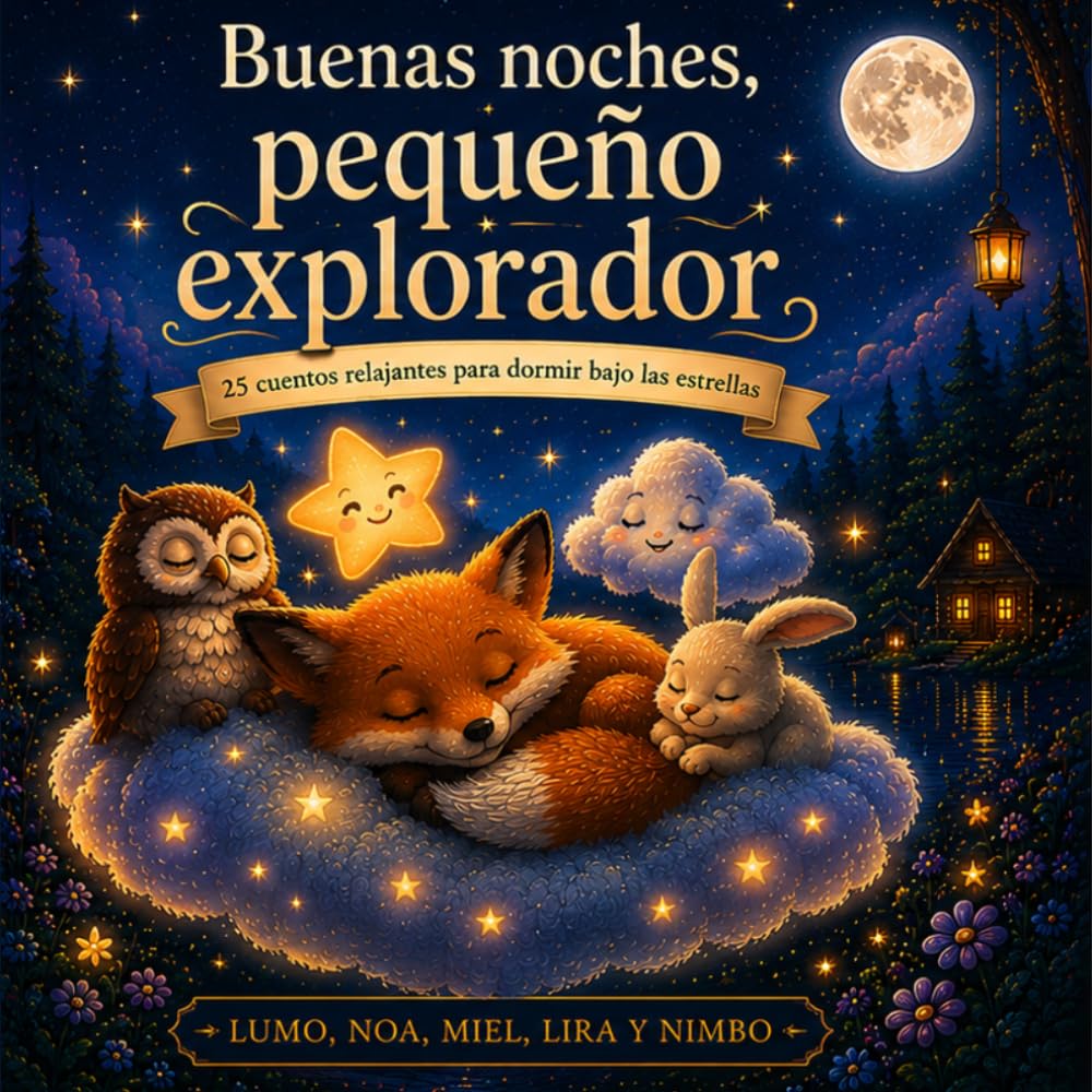 Buenas noches, pequeño explorador: 25 cuentos relajantes para dormir — Historias mágicas llenas de estrellas, amistad y sueños tranquilos
