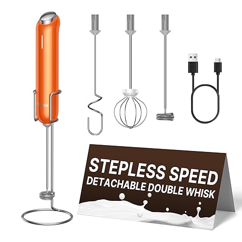 InstaWhisk Milk Frother with Variable Speed, Rechargeable Coffee Frother Wand