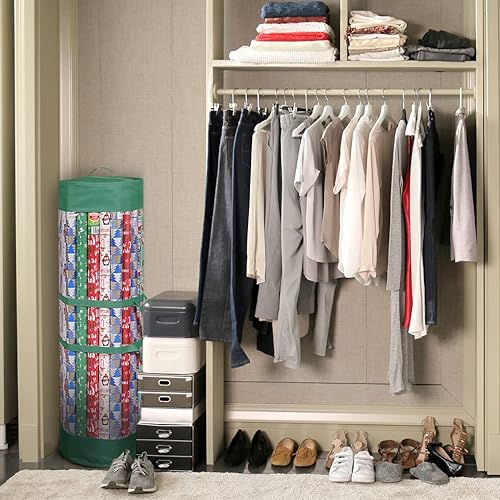 Miniatura 6 de ProPik Bolsa organizadora de papel de regalo para todas tus envolturas de regalo y cintas, se adapta a rollos largos de 40 pulgadas, soporta hasta