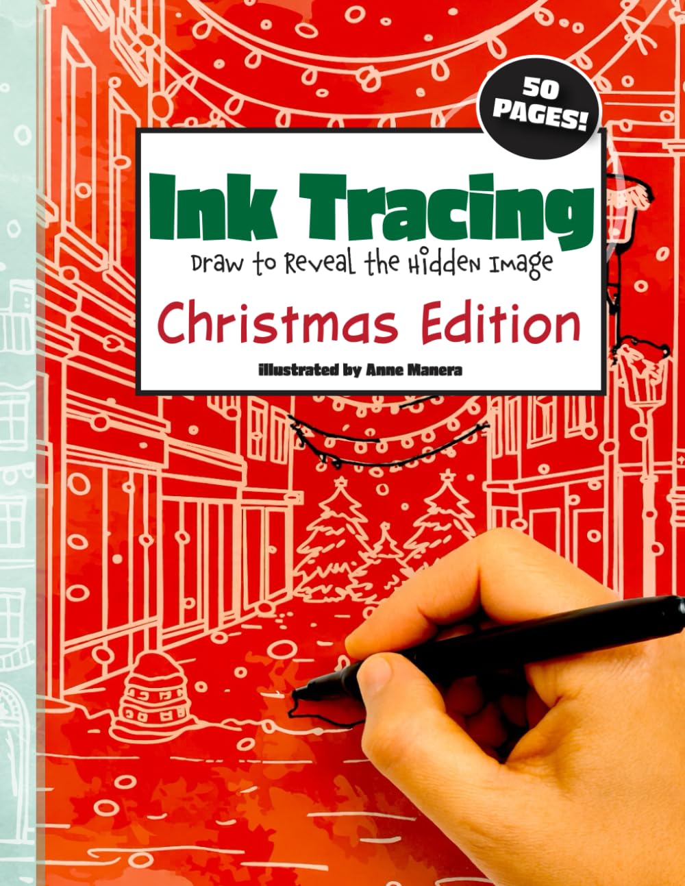 Ink Tracing Draw to Reveal the Hidden Image Christmas Edition