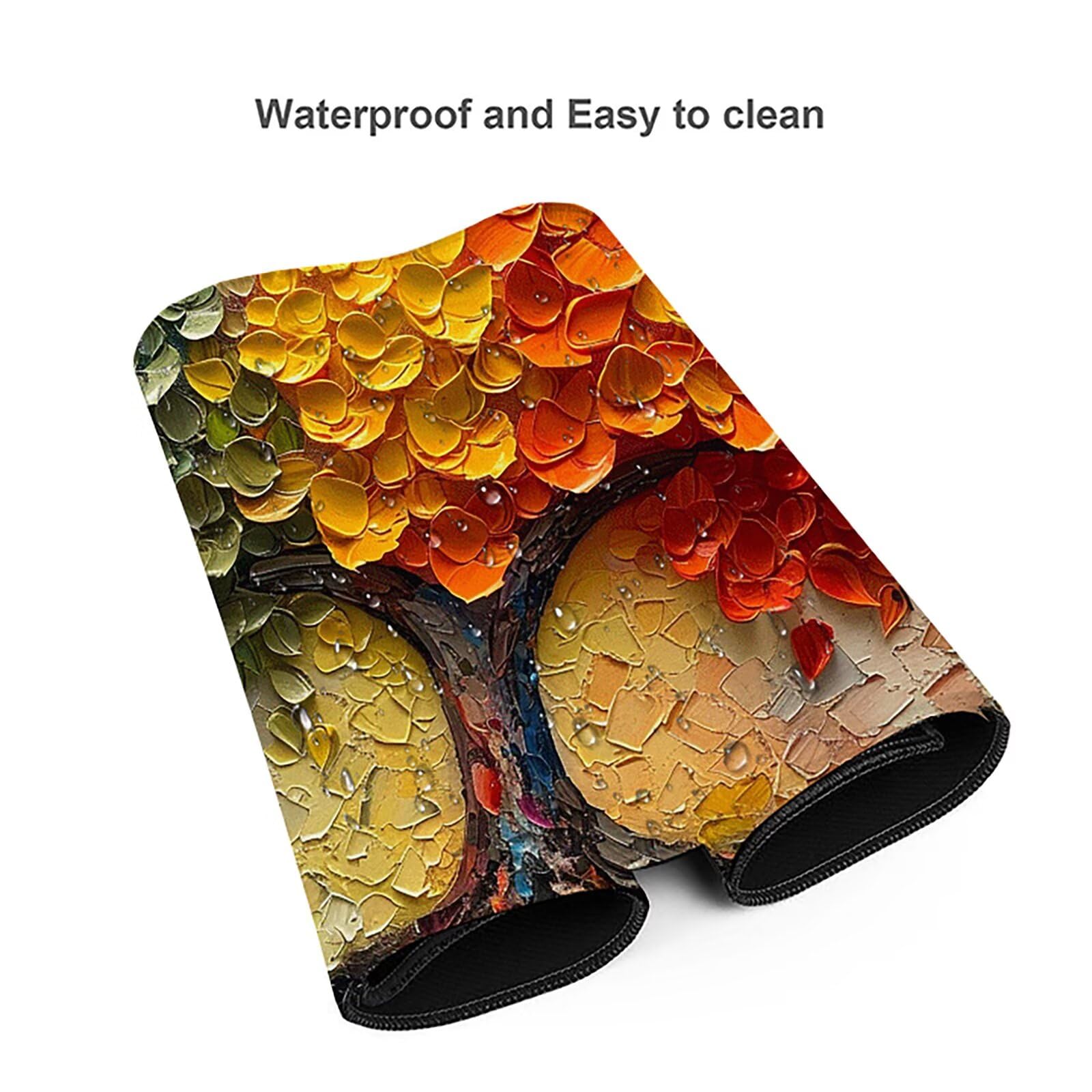 áRbol Alfombrilla Ratón Gaming XXL 1500x800x3mm, Alfombrilla Gaming Color Mousepad con Base de Goma Antideslizante, Impermeable Desk Mat para Teclado y Raton, Accesorios Gaming, Regalos de Hombre P-6