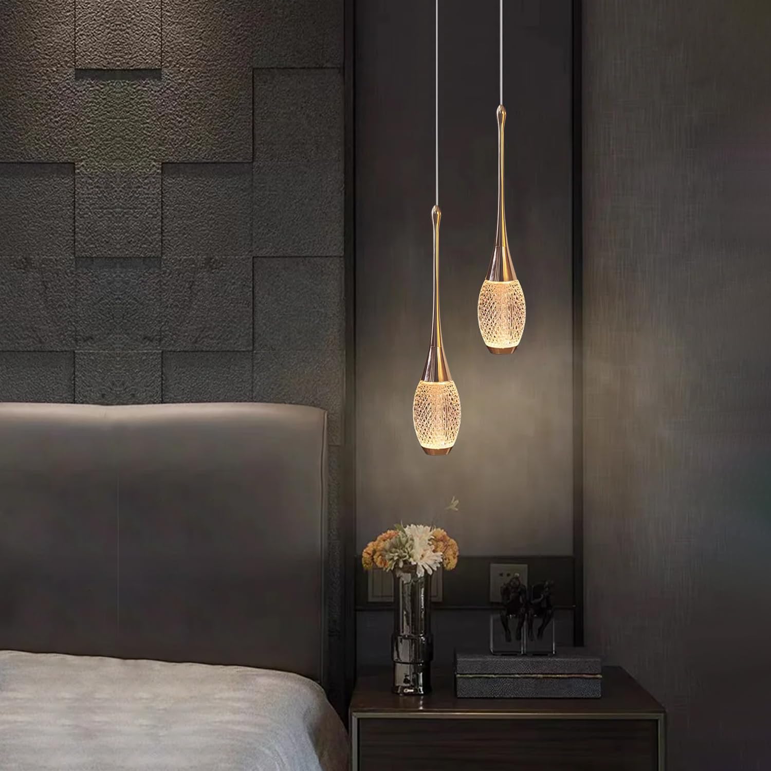 Sponsored Ad - Harold Electricals Modern Acrylic Home Decorative Symbol of Life Hanging Light for Bedroom, Balcony with Inbuilt Led Chip, (Pack of1)