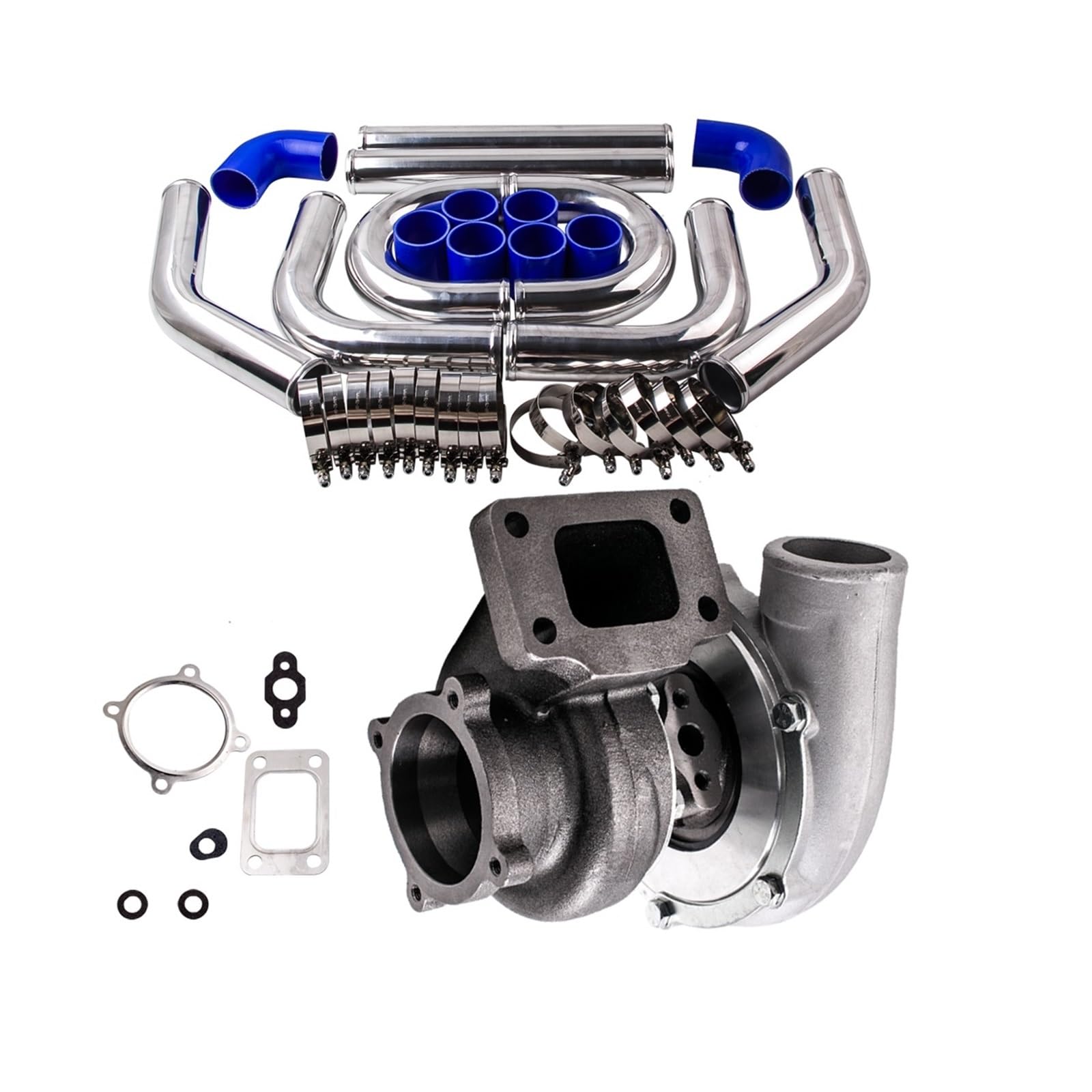 Turbocharged Intercoolers Universal gt35 Turbo Turbocharger Water Cooled 2.5 inch Intercooler Piping Kit