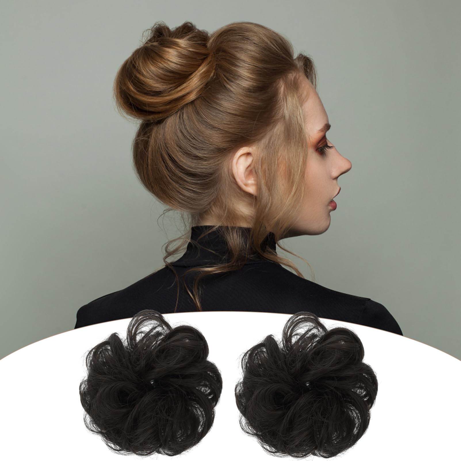 FOMIYES 4 Set Di Chignon Per Soffici Naturali Da Donna Parrucche Accessori Per Estensioni Per Chignon Finti Da Ragazza Per Feste 2 Pezzi*4