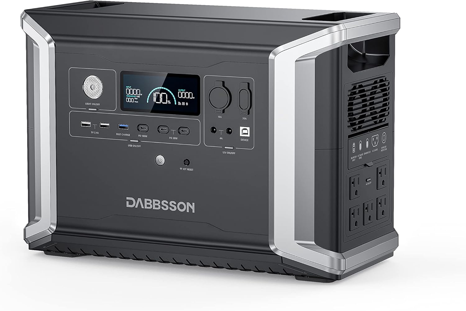 Dabbsson Portable Power Station TEST110, 2333Wh LiFePO4