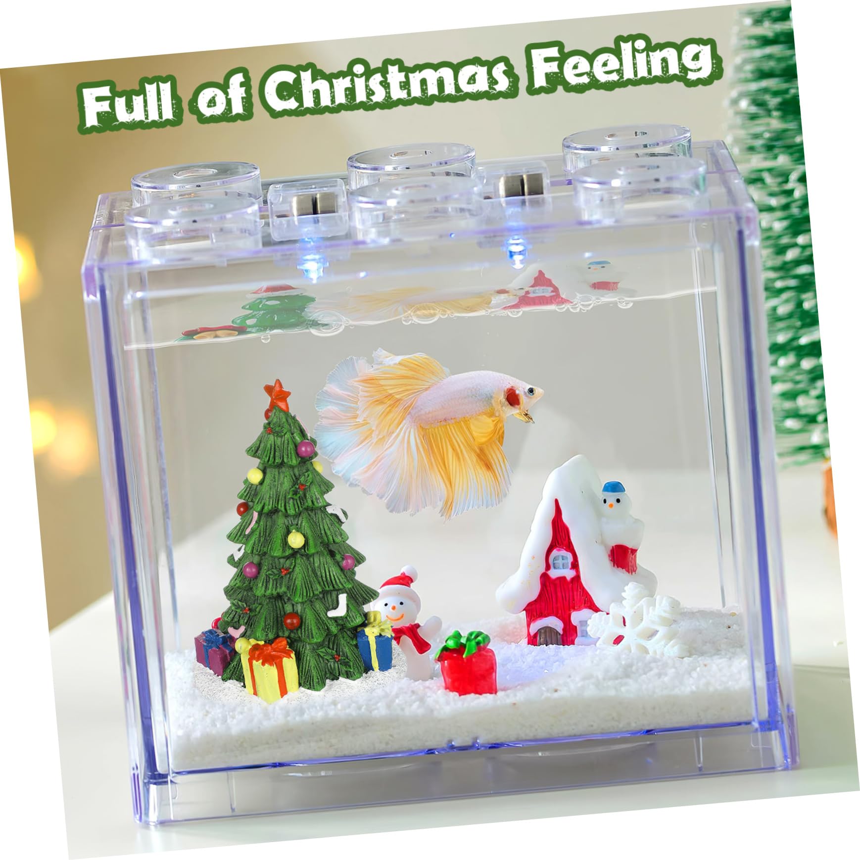 Toyvian Décor Aquarium Résine Arbre Artificiel pour Accessoire de Décoration Compact Élégant pour Aquarium