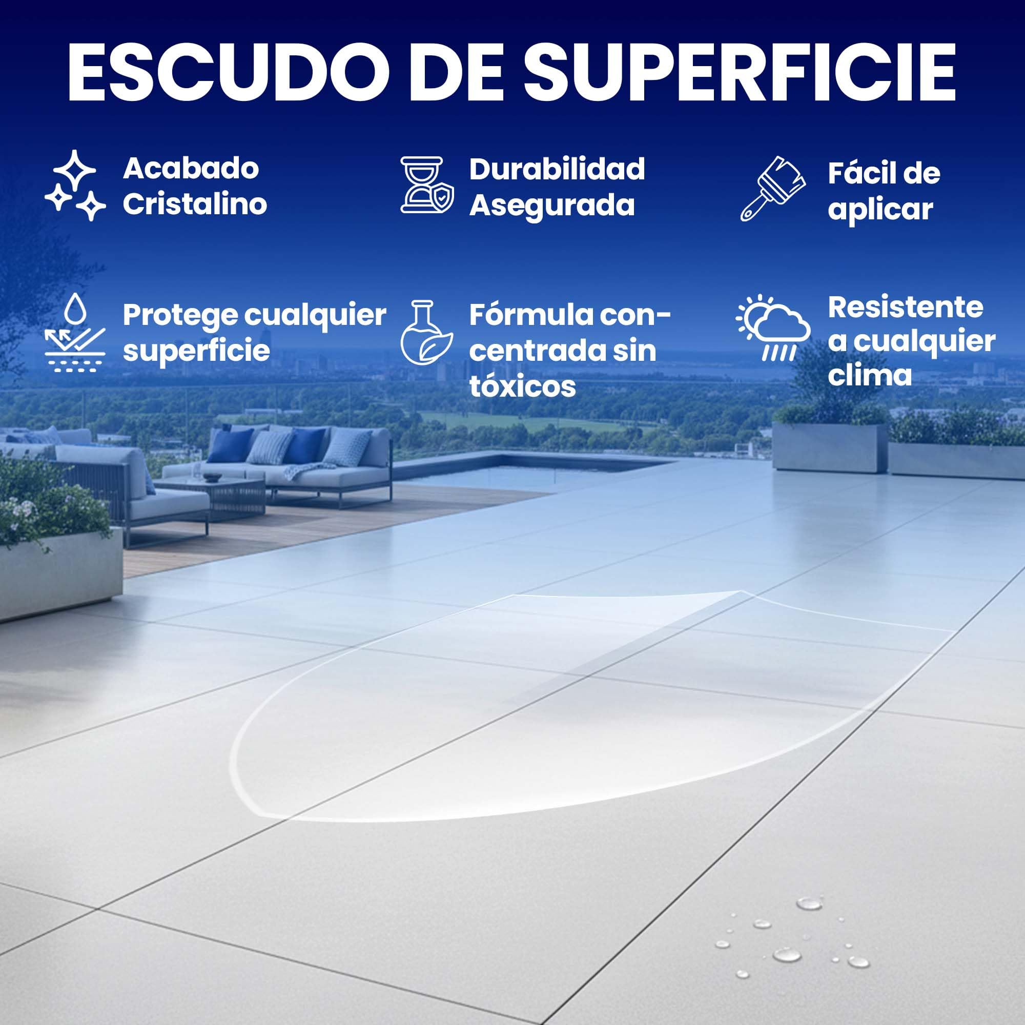 Impermeabilizante Transparente 5 KG | Sellador Impermeable Transparente de Alto Rendimiento | Perfecto para Terrazas, Techos, Exteriores, Interiores, Cocinas