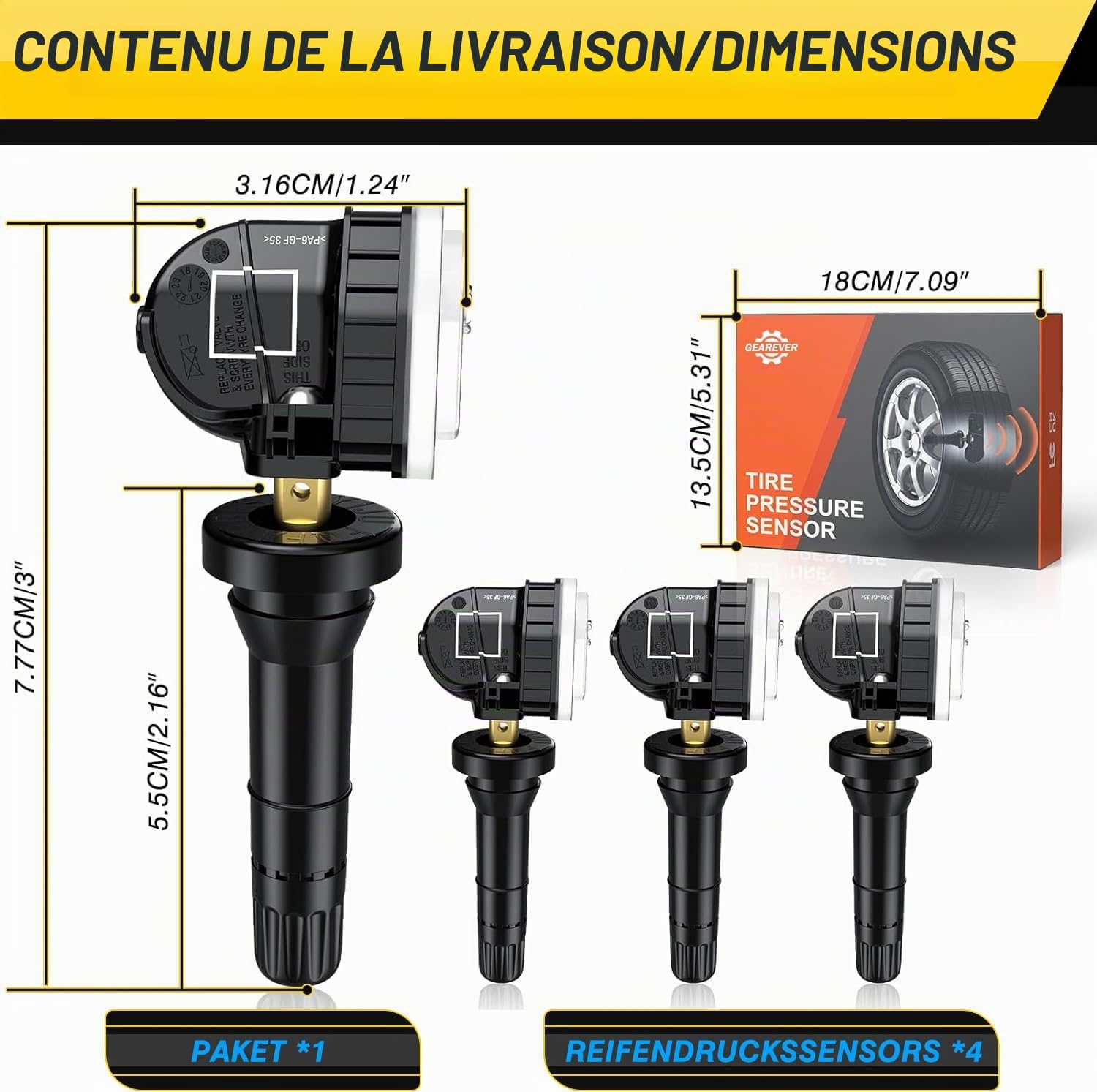 Lot de 4 capteurs de pression des pneus TPMS RDKS 433 MHz pour Opel Antara Corsa Insignia Meriva Mokka Zafira Capteur TPMS 13506028 13594222