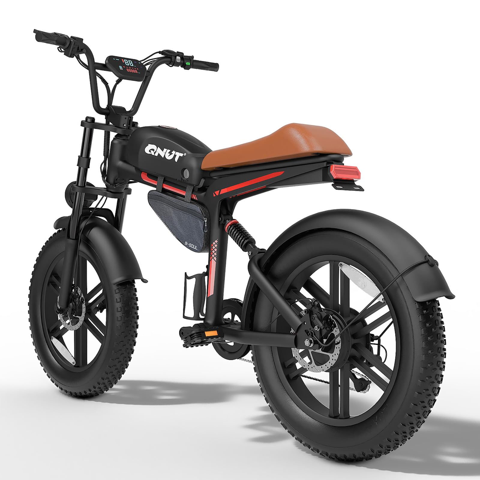 Totem Qnut Electric Bike for Adults 28Mph 1500W, Moped Style Ebike with Fat Tire 48v 18Ah Battery 60 Miles 7 Speed Commuting E-Bike for Men Women Electric Bicycles