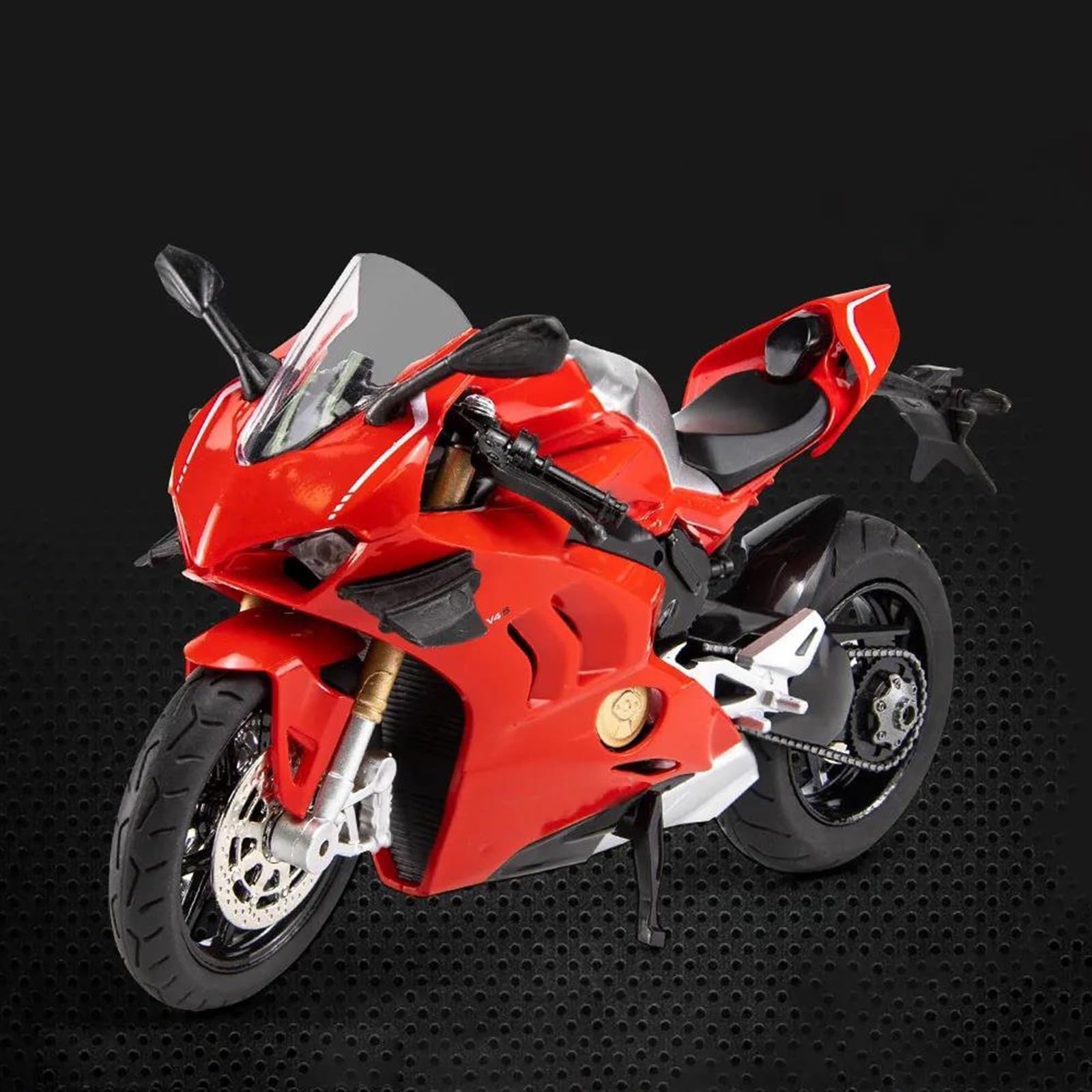 Modello Auto Giocattolo In Lega Di Simulazione Modello Moto 1:12 Per Ducati V4S(Red)
