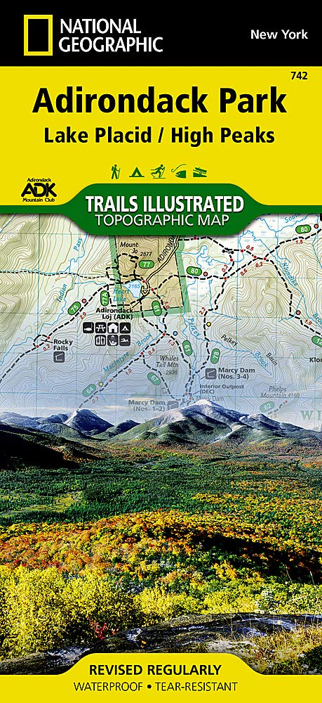 Lake Placid, High Peaks: Adirondack Park Map