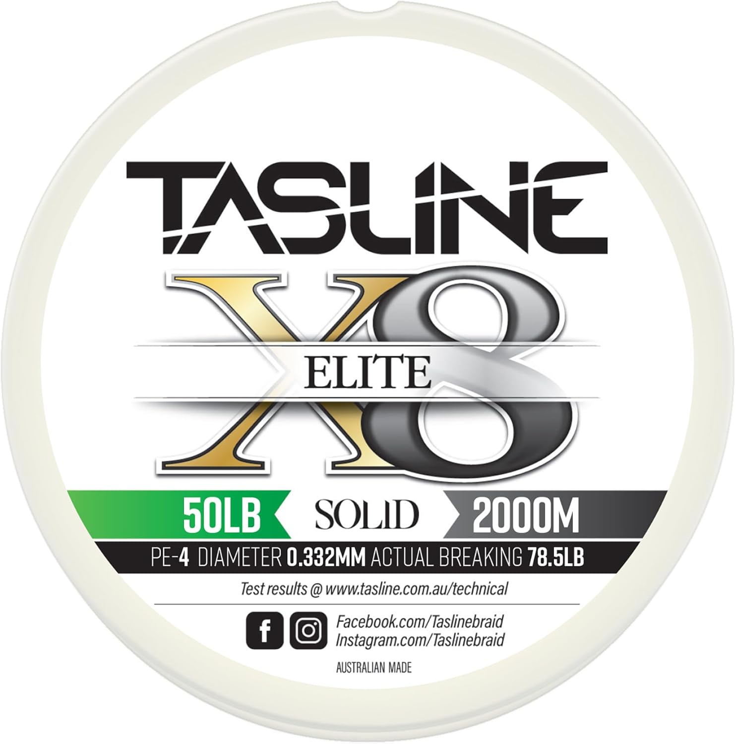 Elite Pure Spectra Solid 8X Strand Braided High Power Premium Fishing Line