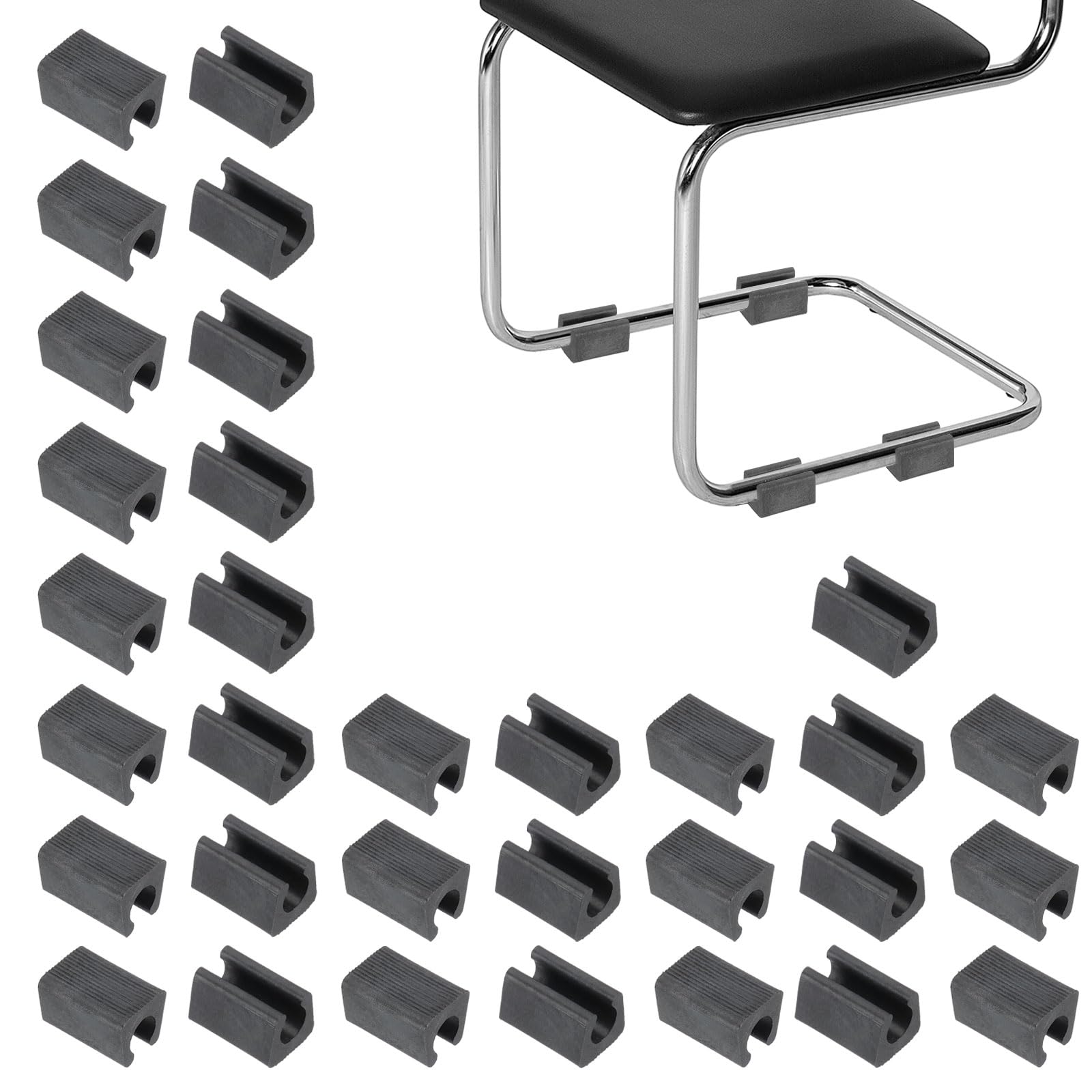 PATIKIL 32pcs U Chair Leg Caps