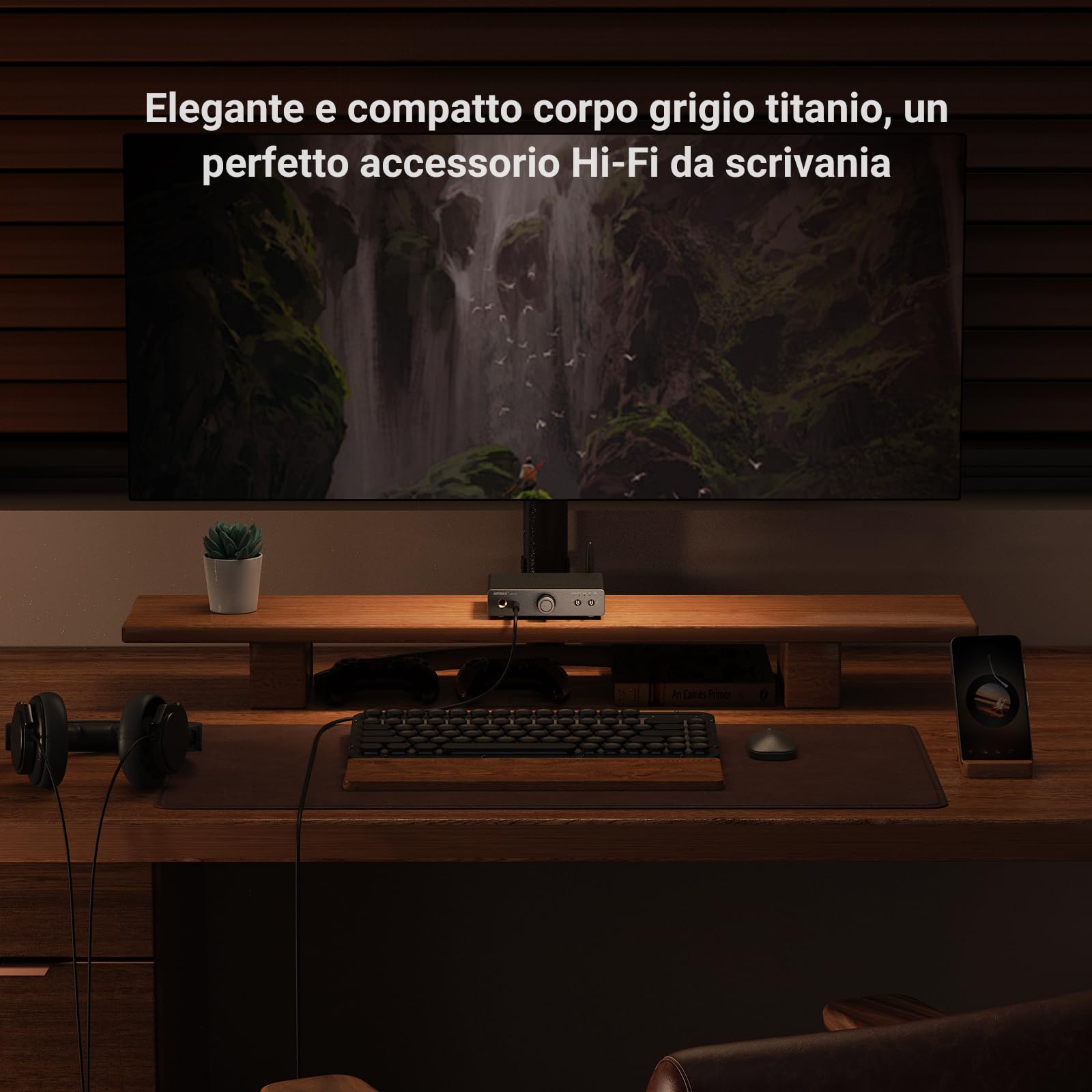 AIYIMA DAC A7 Bluetooth 5.4 Amplificatore decodificante per cuffie HiFi ES9038Q2M 24 bit 192 kHz USB ottico coassiale