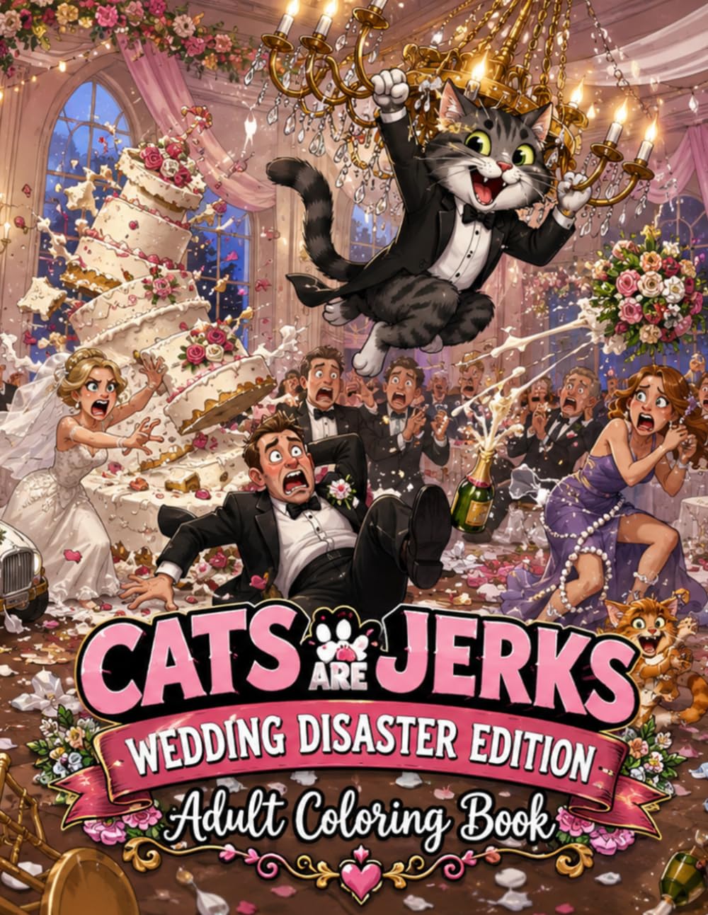 Cats are Jerks: Wedding Disaster Edition Adult Coloring Book