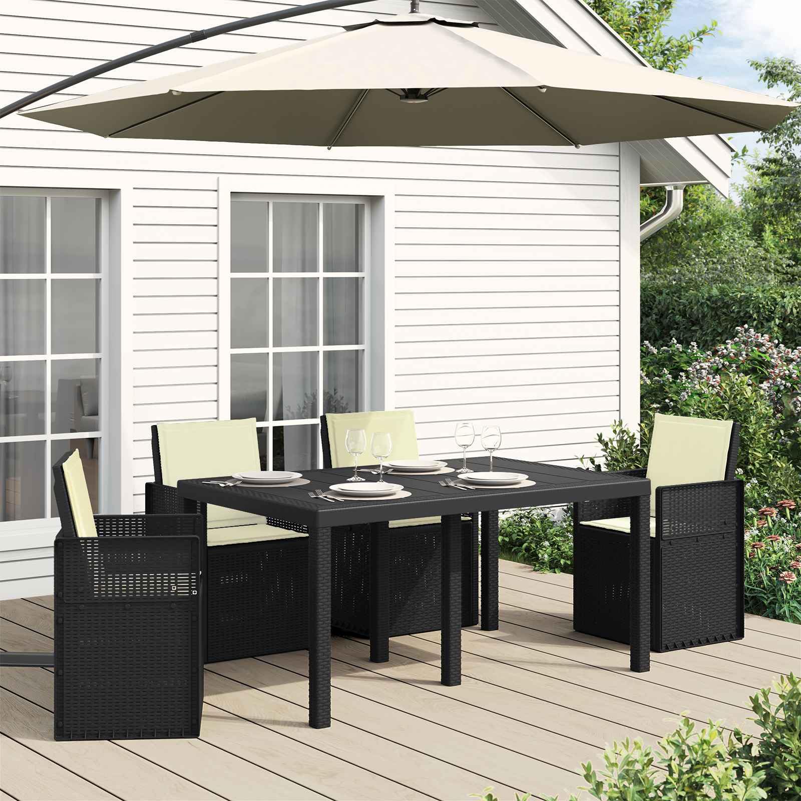 4 cojines de asiento y respaldo de poliéster, 47 x 45 x 2 cm, resistentes a la intemperie y lavables para jardín, terraza, balcón, oficina, con cintas antideslizantes, diseño ergonómico para