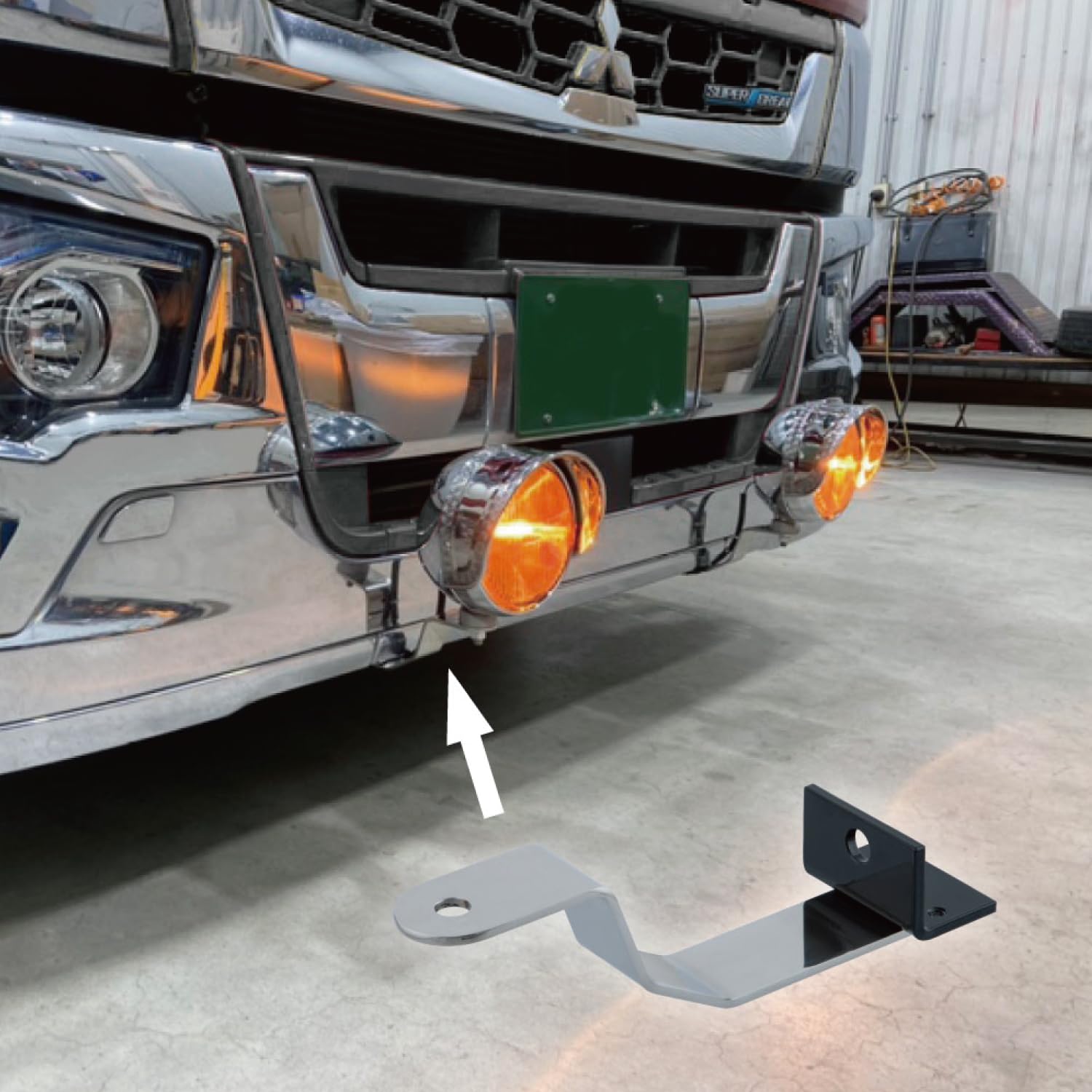 小糸製フォグランプ スーパーグレート取り付けステー付き 三菱