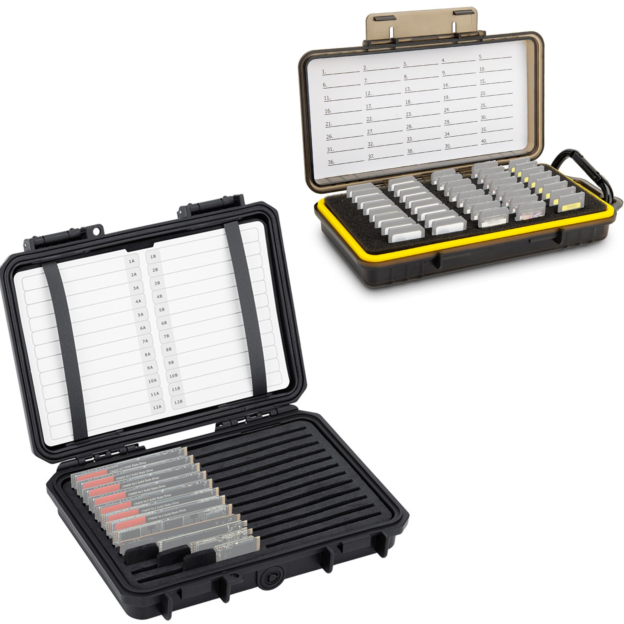 SD Card Case + SSD Card Case：SD Memory Card Case with M.2 NVMe SSD Card Case