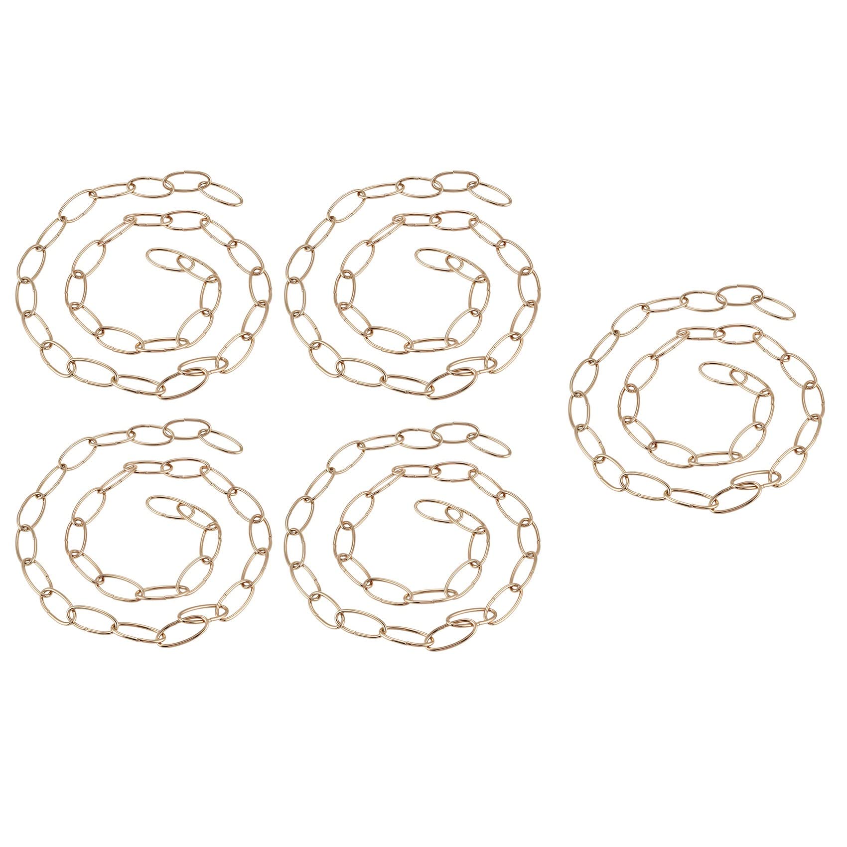 Hndhbfgrt 5Pcs 1M Heavy Duty Chain for Vintage Chandelier Hanging Lamp,French Gold