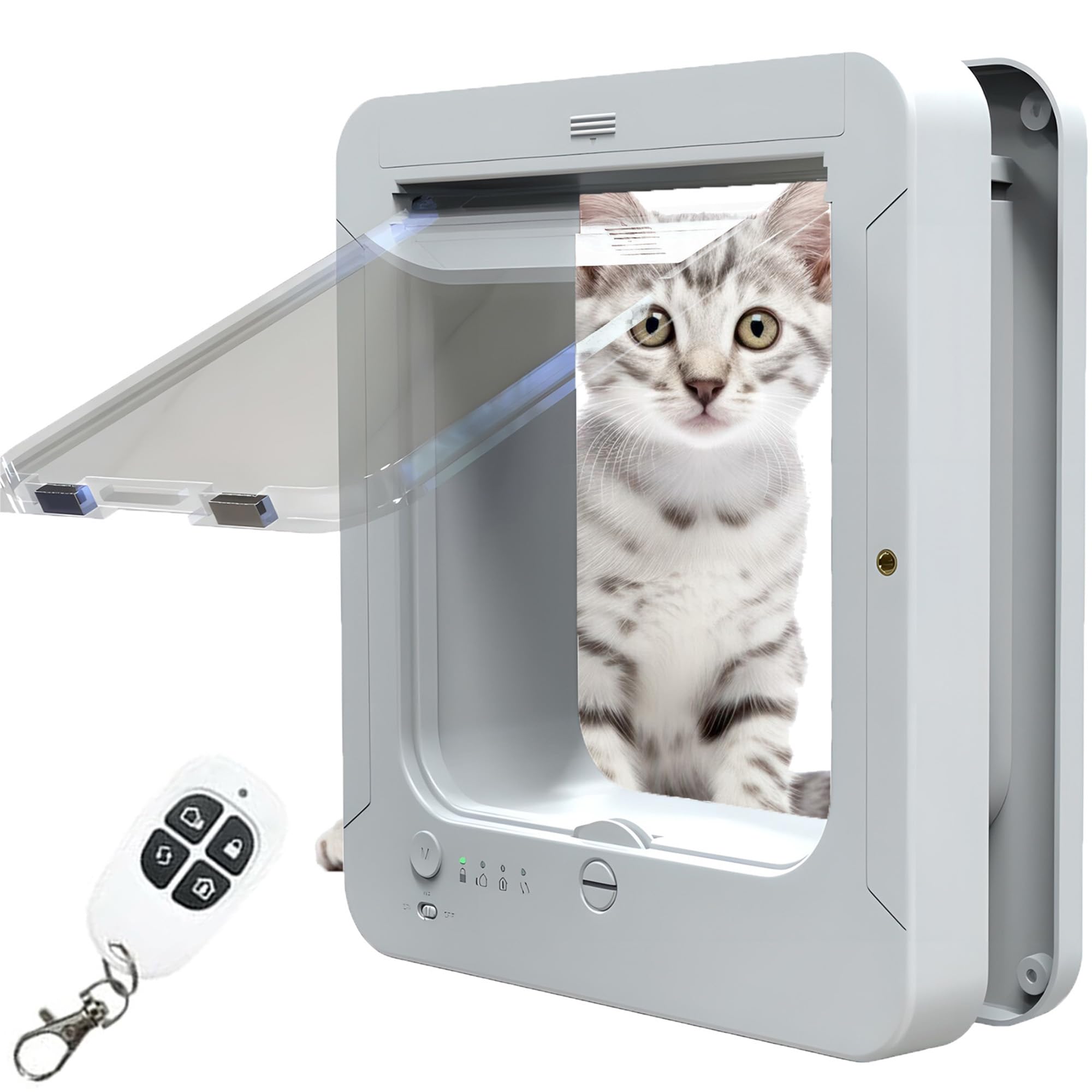 Amazon.co.jp: スマートキャットドア、マイクロチップキャットフラップ