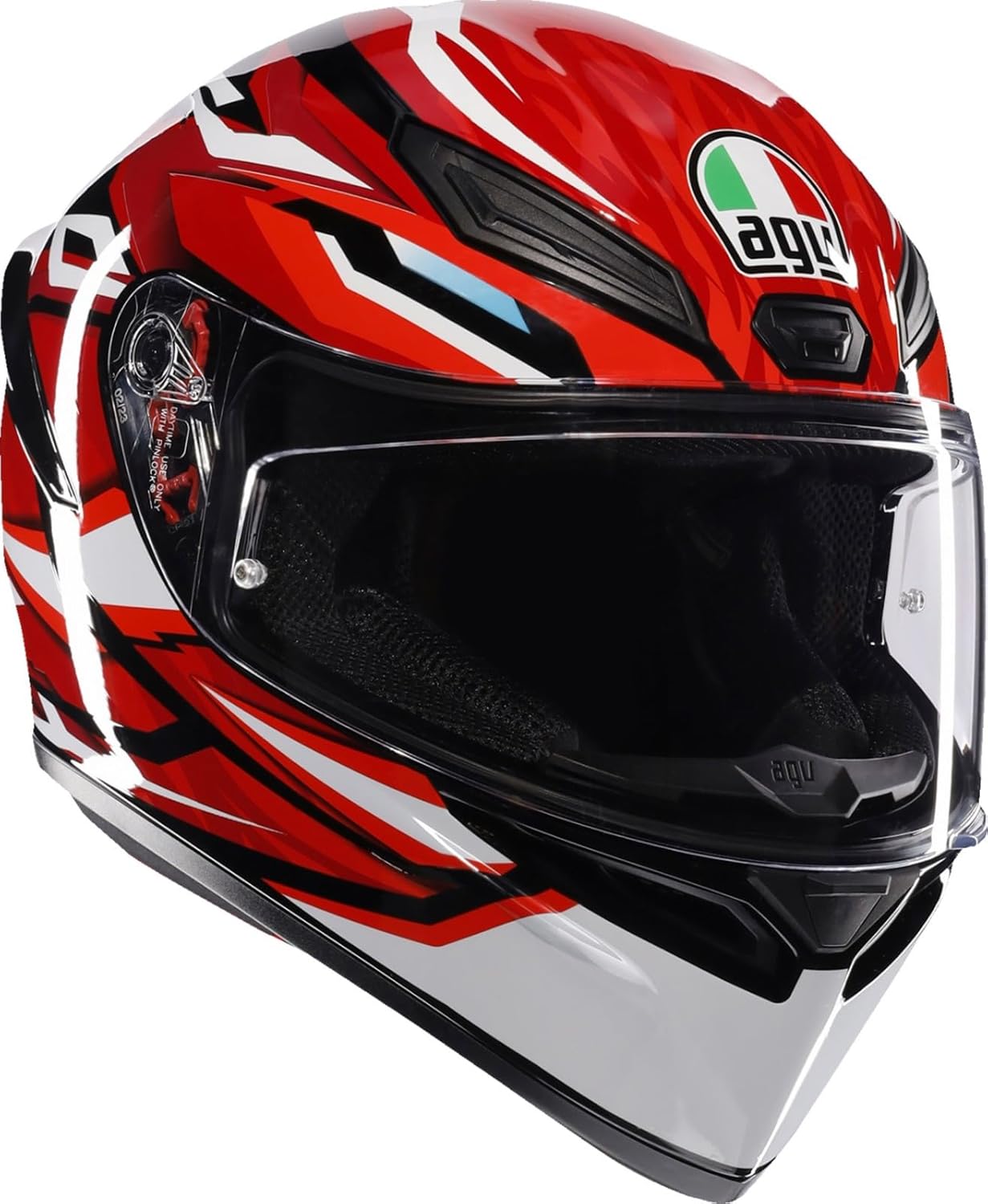 AGV K1 S Lion Motorcycle Helmet Black/Red/White XL