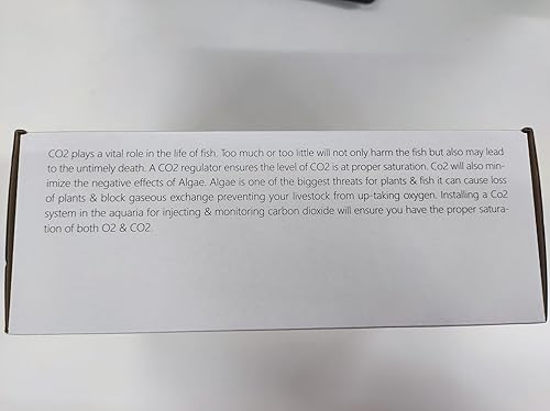 FZONE Aquarium Co2 Regulator DC Solenoid with Bubble Counter and Check Valve Plant Grow DIY CO2 System CGA320 Side Open Cylinder(DC Regulator)