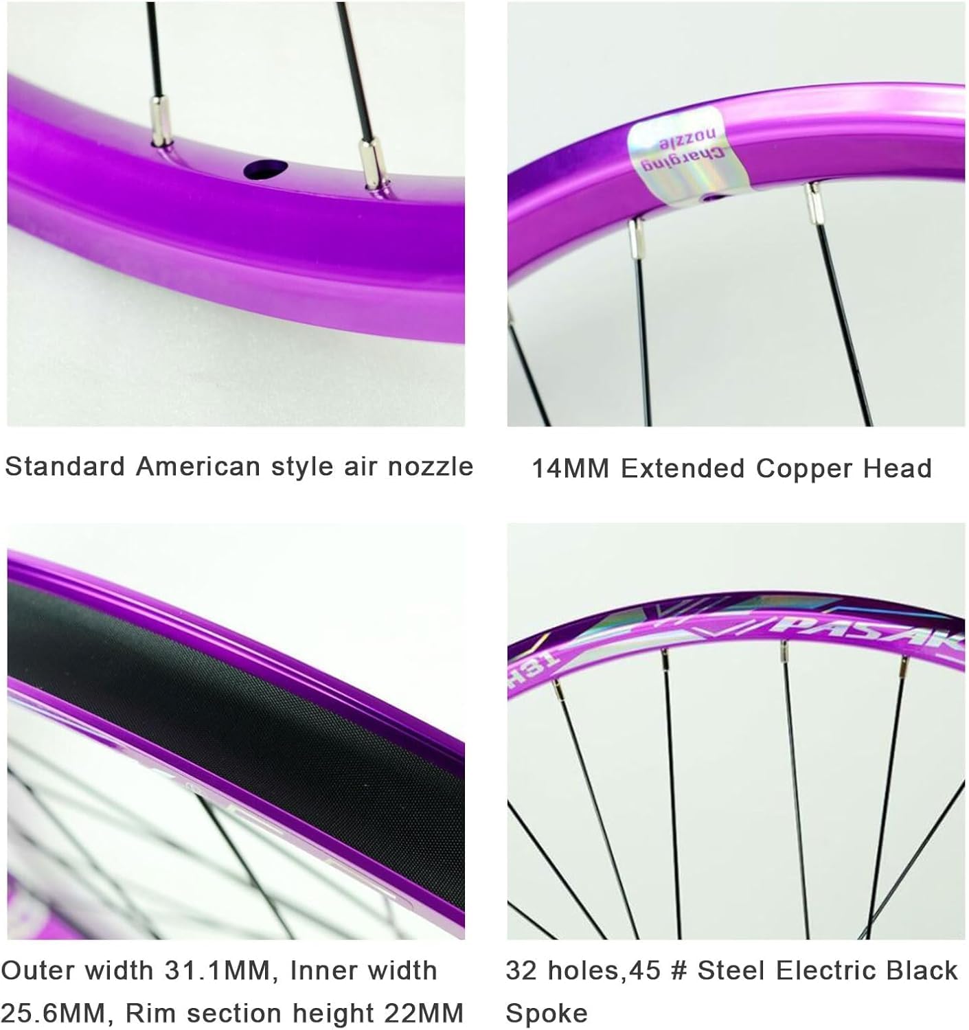Scheibenbremse Fahrrad Laufradsatz,Steckachse 26 27,5 29 Zoll Mountainbike Räder Aus Aluminiumlegierung Vorne 2 Hinten 4 Lager for 8-12S-Kassette Wheelset