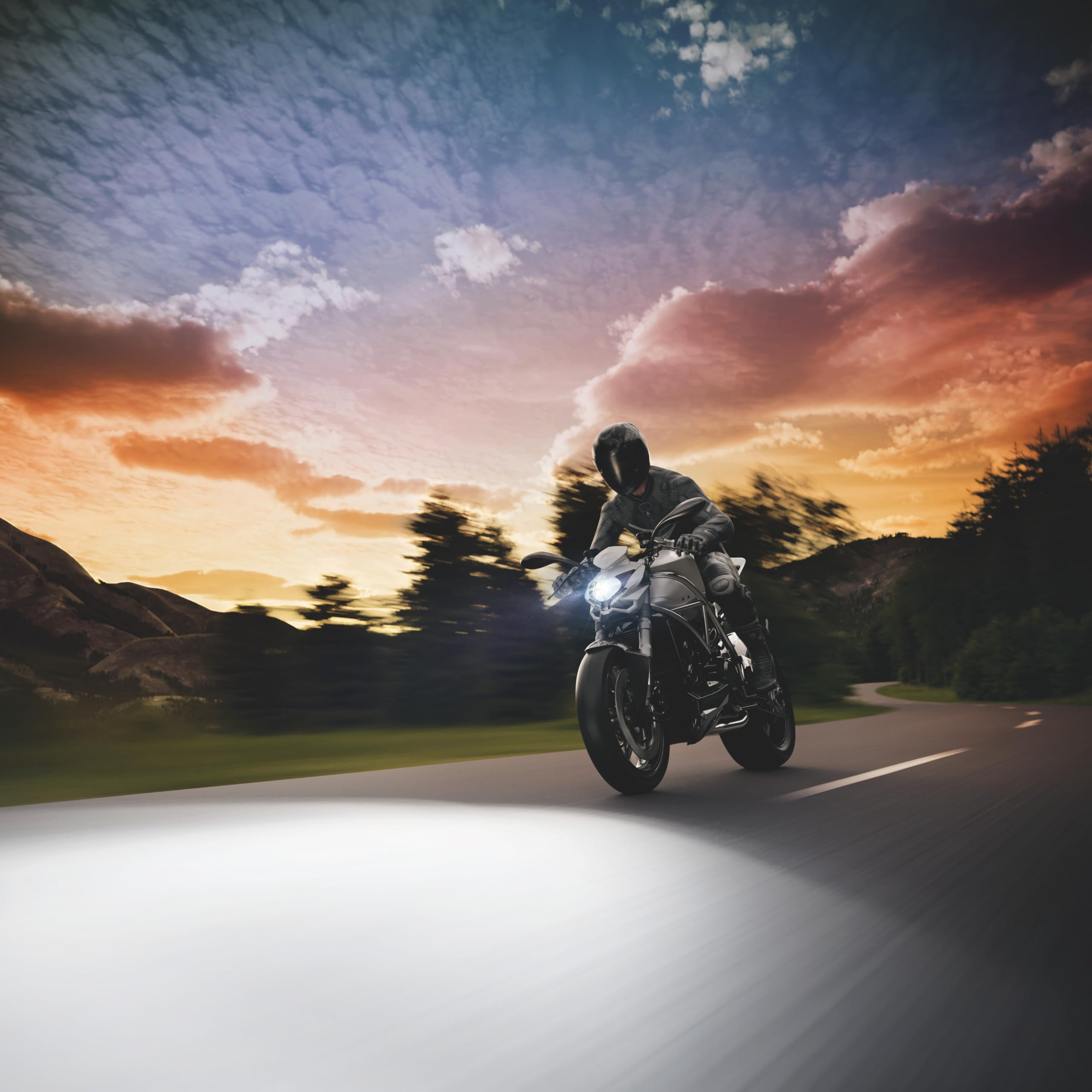 OSRAM NIGHT BREAKER LED SMART H4 para motos; hasta un 330% más de brillo; 6000K, lámpara LED retroadaptable para motocicletas legales en la calle