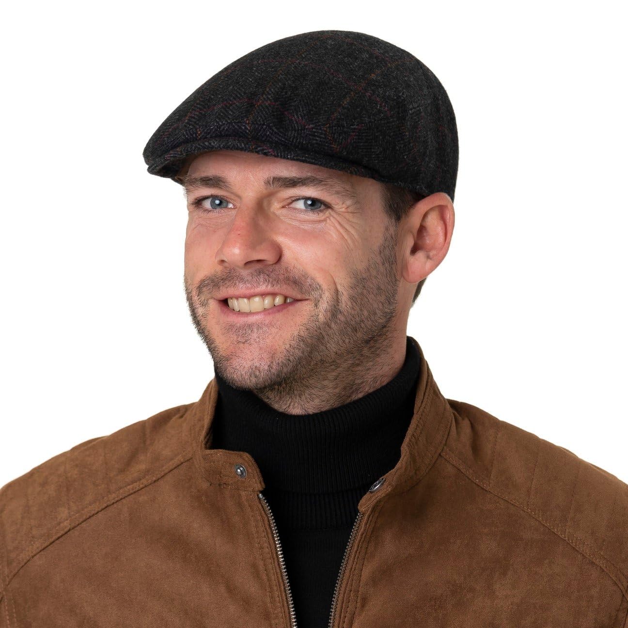 Stetson Bendner Driver Flatcap Herren Made in Germany Baumwollfutter Fischgrätmuster Herbst Winter