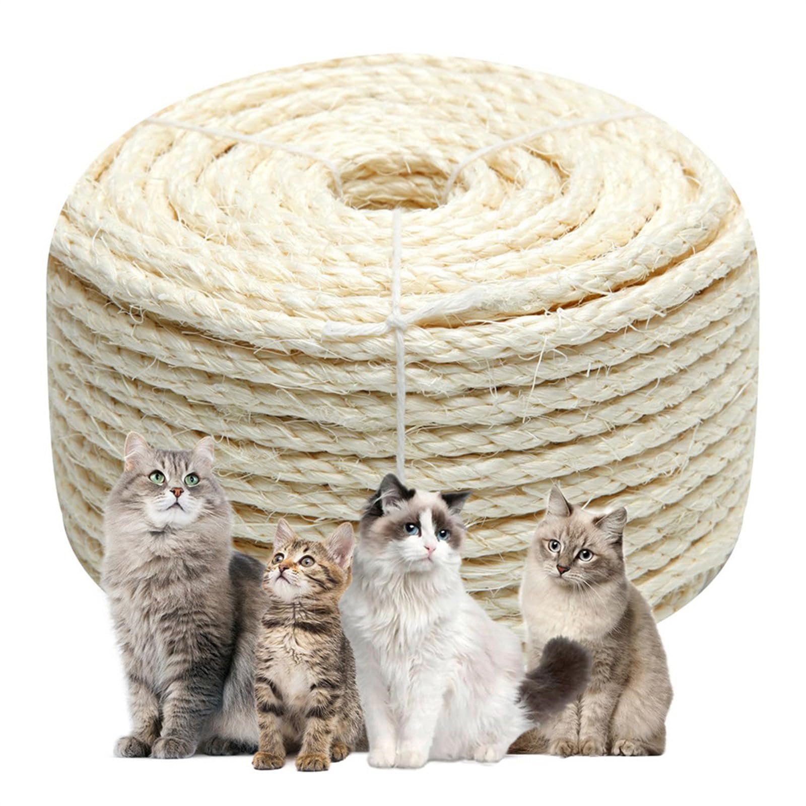 Cuerda de fibra natural para reconstruir muebles de escalada y accesorios para mascotas cuerda de sisal para reparar árboles rascadores