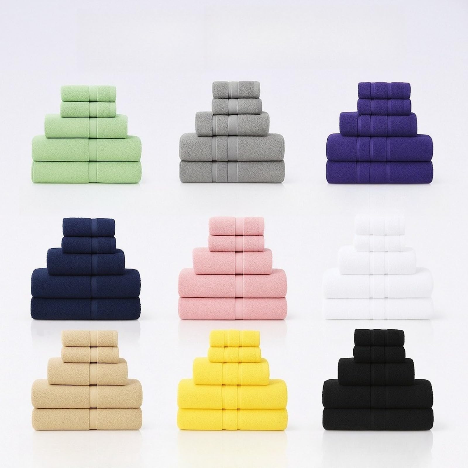 Luxury Plush Cotton Bath Towels Highly Absorbent for Home Spa and Beach