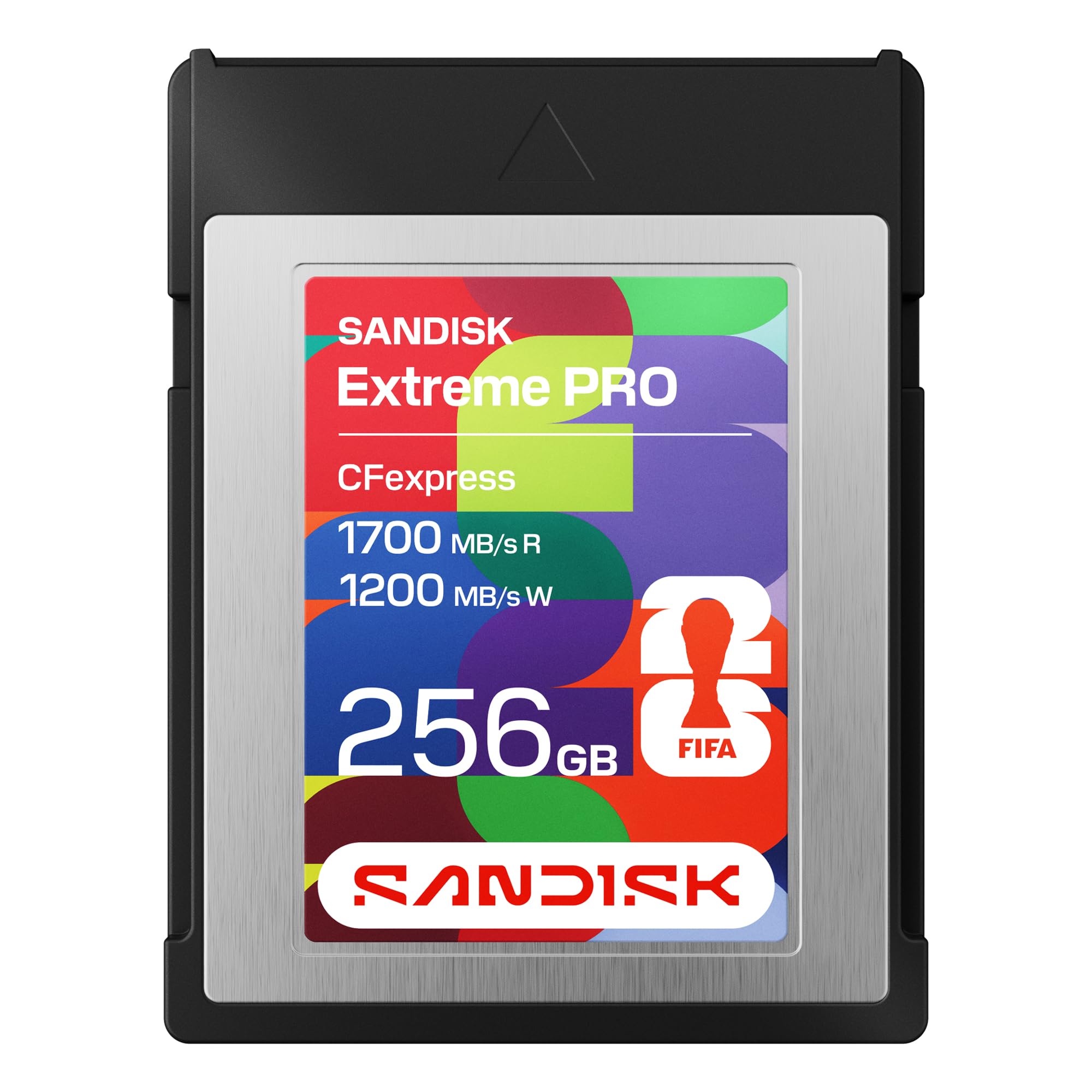 SANDISK CFexpress Tarjeta Type B Edición FIFA World Cup 2026 de 256 GB (velocidades de Lectura ultrarrápidas de hasta 1700 MB/s, graba la Copa Mundial de la FIFA 2026 en hasta 4K Raw)