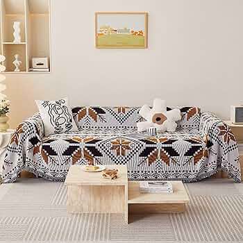 エスニック 田舎風 マルチカバー ソファーカバー 紅葉柄 フリンジ ゴブラン織り エスニック 田舎風 マルチカバー ソファーカバー 紅葉柄