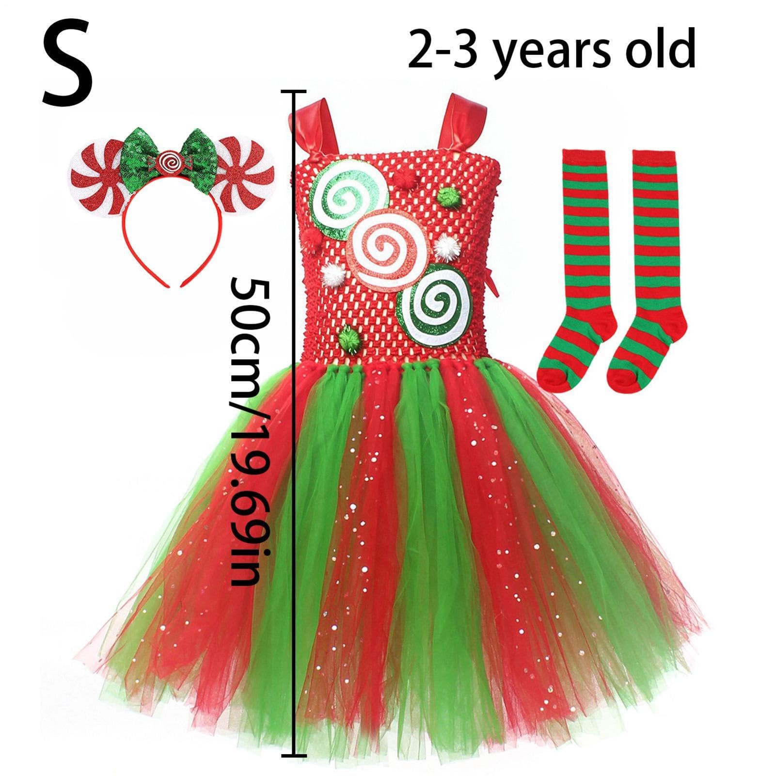 Tutù di Natale per Bambine Gonna Natalizia Costume da Bimba