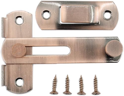 Miniatura 10 de Pestillo abatible de acero inoxidable, pestillo de puerta de granero, pestillo de puerta corrediza, cerradura de seguridad para puerta de mascota,