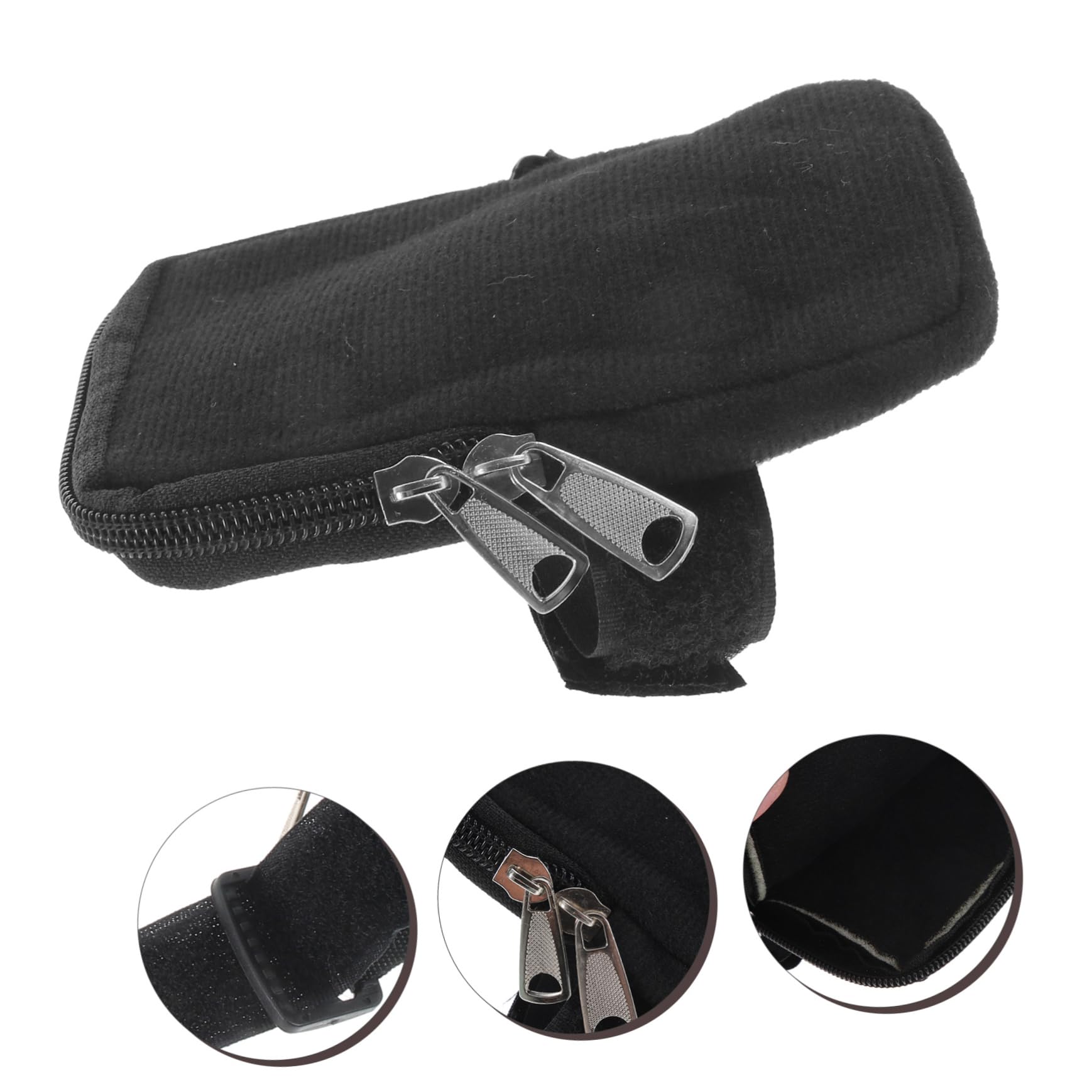 TOYANDONA 5 Stück Cup-Tasche Wasser Im Freien Wandern Beutel Flasche Schlank Reisen Handhaben Kleine Taschentasche Tasche Mit Riemen Reißverschlusstasche Segeltuch Black
