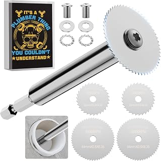 Inside PVC Pipe Cutter, Plumbing Tools Handy Gifts for Plumber Men Dad Husband, Inner Cut Plastic Pipe Below Floor or In Wall, Saw Blades for 1-1/4" & Larger Tubing, Hand Tool Mechanic Gadget