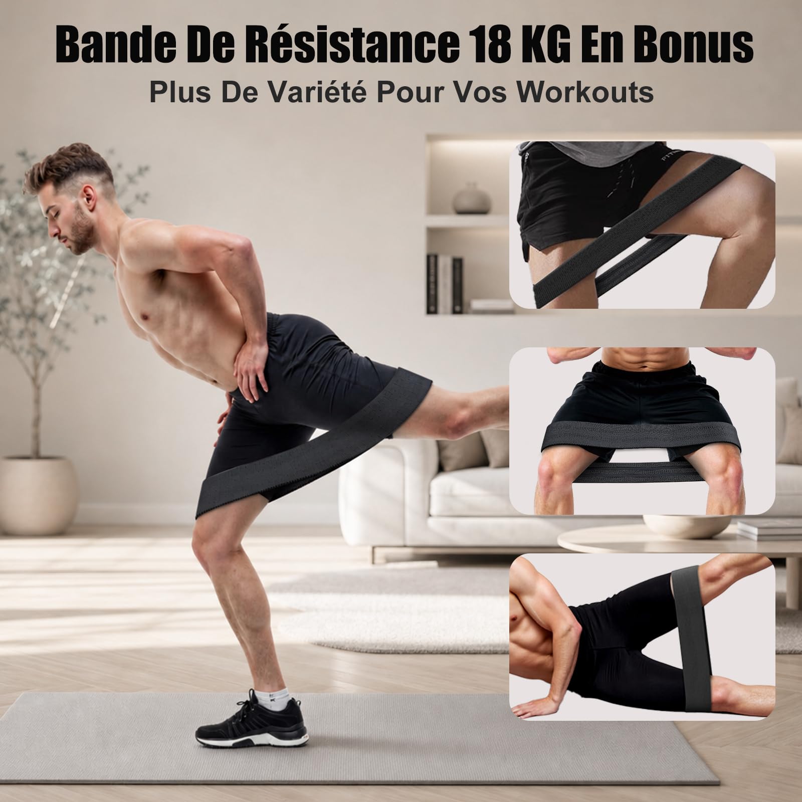 Appareil de Musculation 16KG pour Périnée et Fessiers, Entraîneur Kegel avec Bande, Équipement de Renforcement Post-Partum, Appareil Portable à Domicile pour Hommes et Femmes