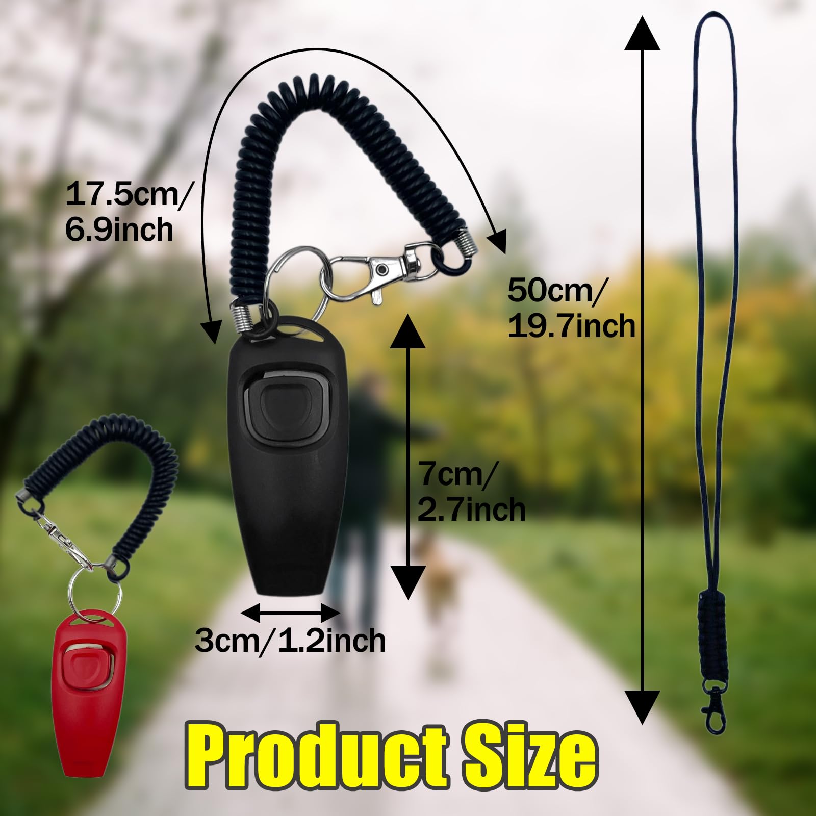 VPB Dog Whistles set,2 in 1 Combined Dog Clicker and Whistle,Dog whistles for recall and dog training whistle,with Adjustable Lanyard,Suitable for Dogs and Puppie - Image 4