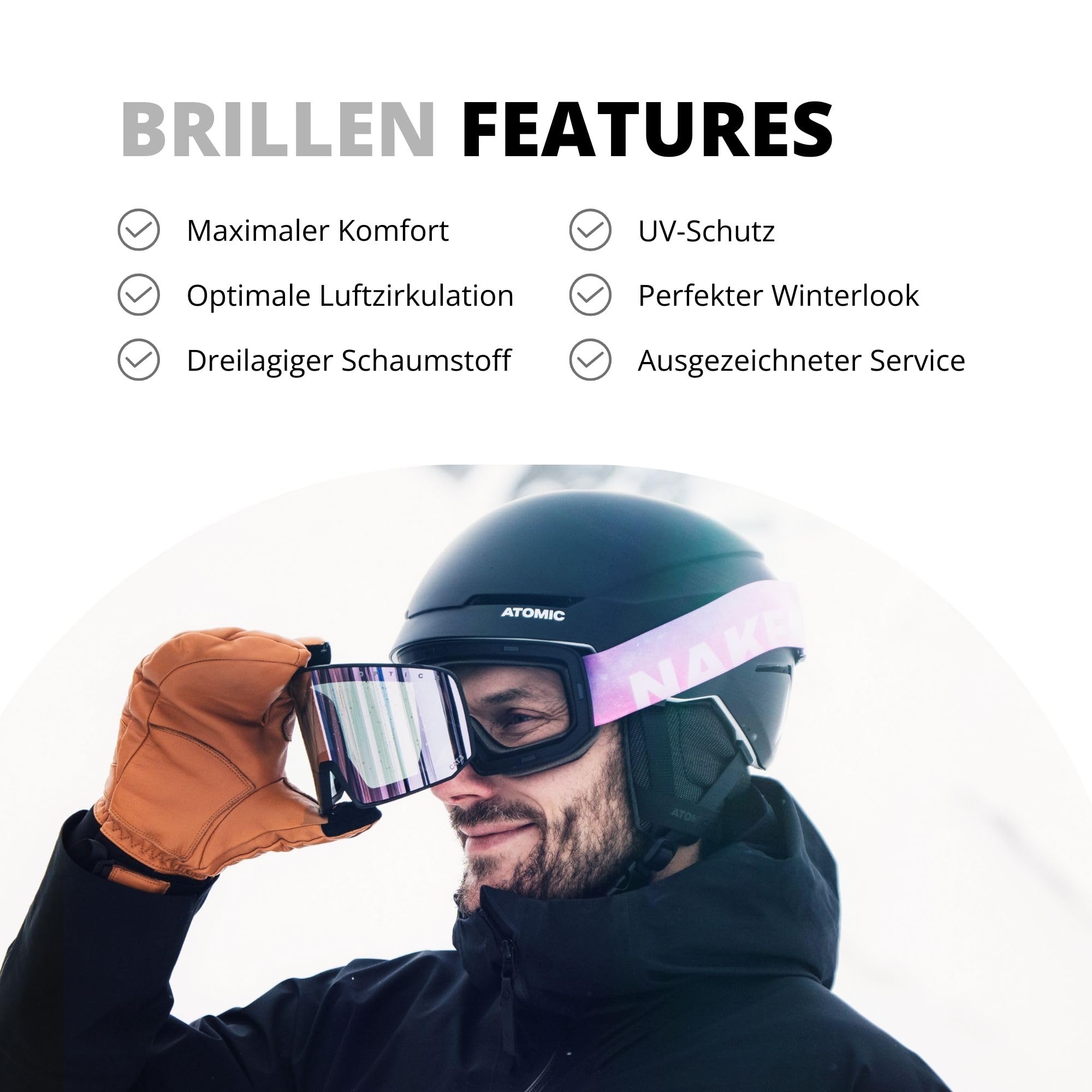 NAKED Optics Skibrille Männer
