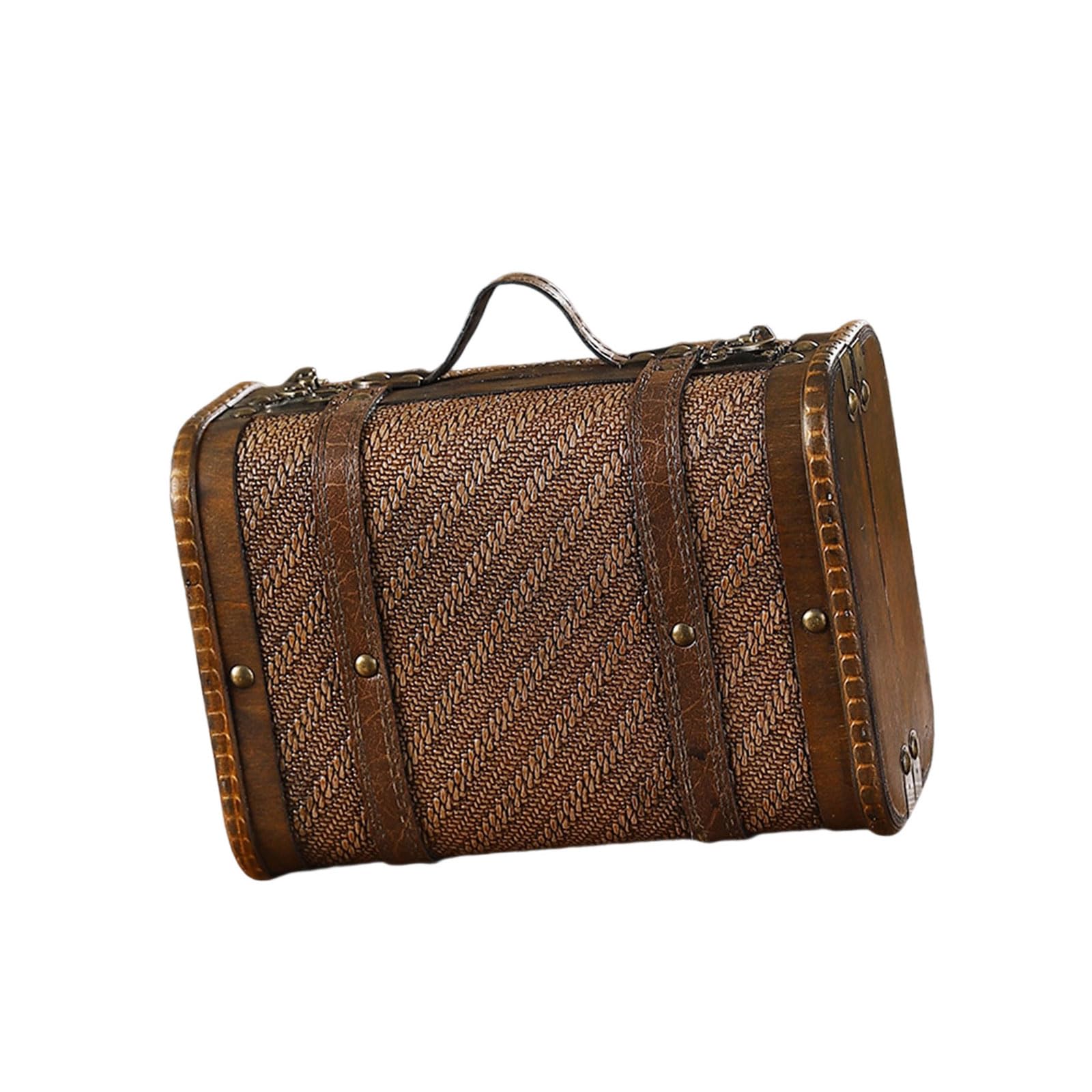 carotoe European Leather Suitcases Spacious Handheld Travel Trunk for Collector and Enthusiasts Daily Casual Use Storage Solution